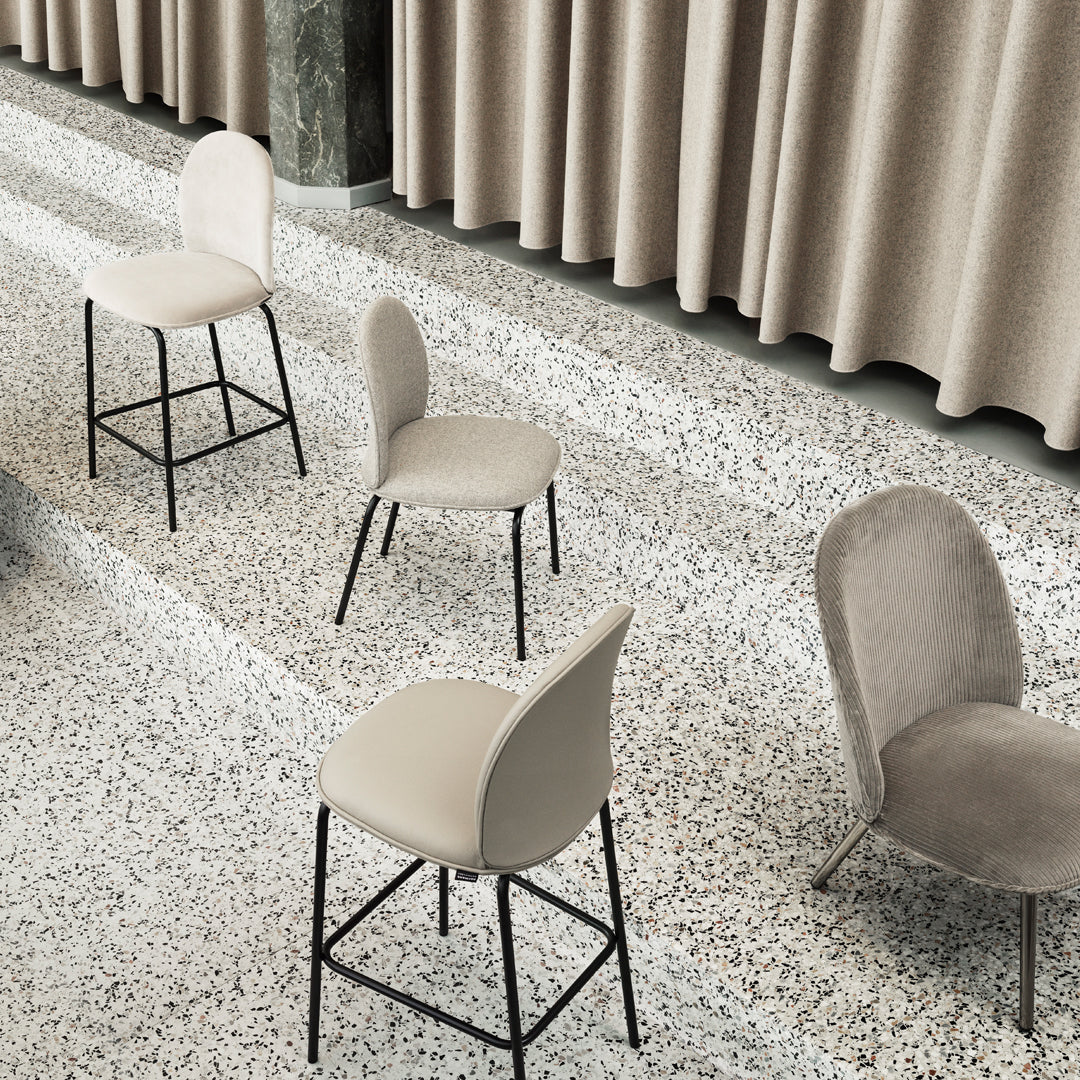 Premium Ace Bar Chair - Fully Upholstered Bar Stool with Backrest for Kitchen Island, Home Bar & Restaurant Use
