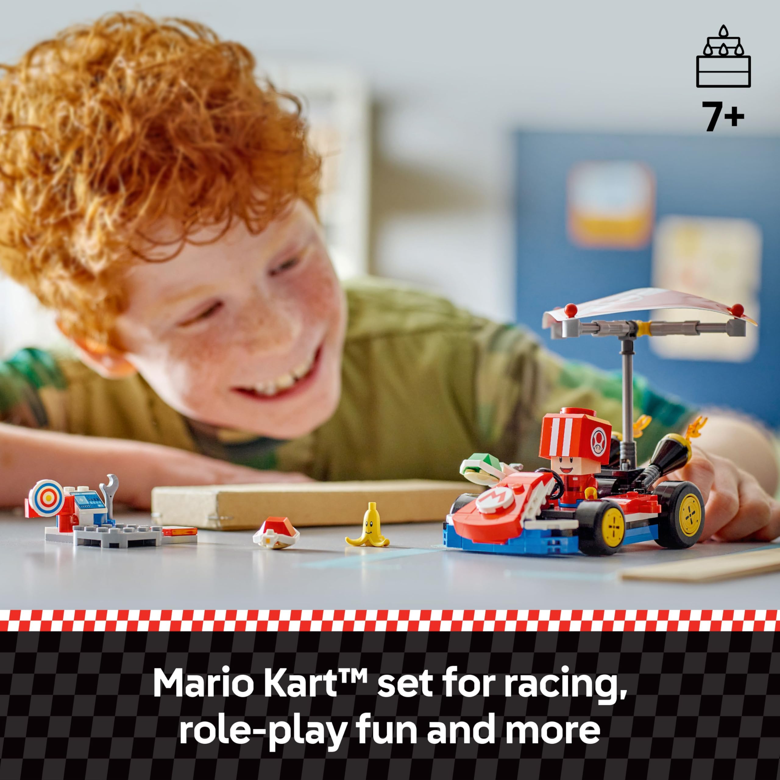 LEGO Super Mario Mario Kart Standard Kit 72032 - Kids Building Toy Set for Boys & Girls Ages 7+ | Nintendo Collectible Gift for Birthday & Holidays | Fun Racing Game Playset for Home & Party Playtime