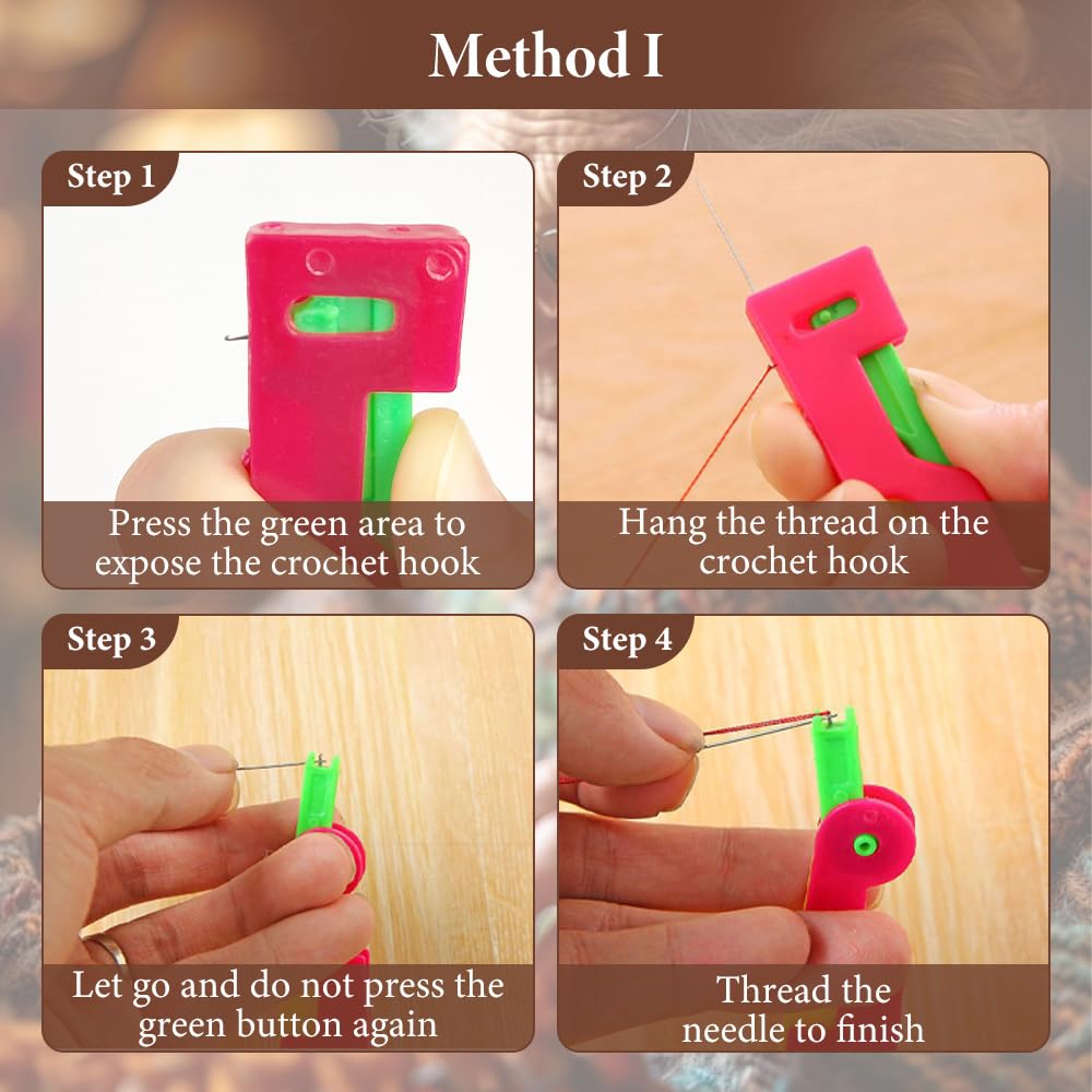 2025 Upgraded Automatic Needle Threader - Quick & Easy Hand Sewing Tool (3-Pack, Random Colors) | Perfect for Sewing Machines, Hand Stitching, Quilting & DIY Craft Projects