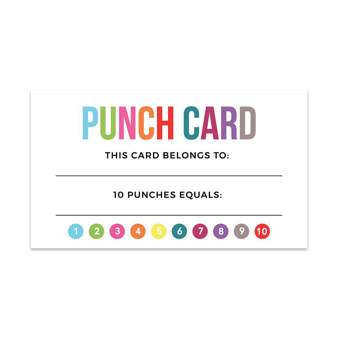 Andaz Press Rainbow Reward Punch Cards - 100-Pack Loyalty Incentive Cards for Small Business, Classroom, School, Kids & Students (2 x 3.5 Inch) - Perfect for Reading Programs, Chore Tracking & Teacher Rewards