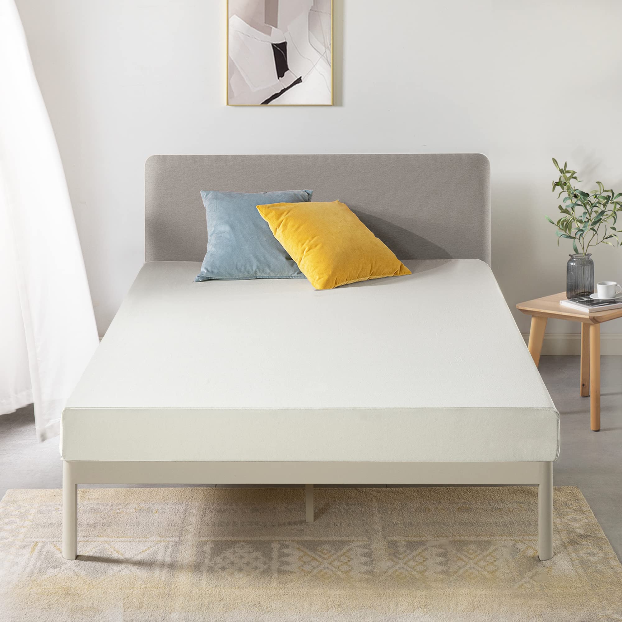 6 Inch King Size Green Tea Memory Foam Mattress in a Box - Cooling Gel Infused, Pressure Relief, CertiPUR-US Certified | Perfect for Guest Rooms, Dorms & Small Spaces
