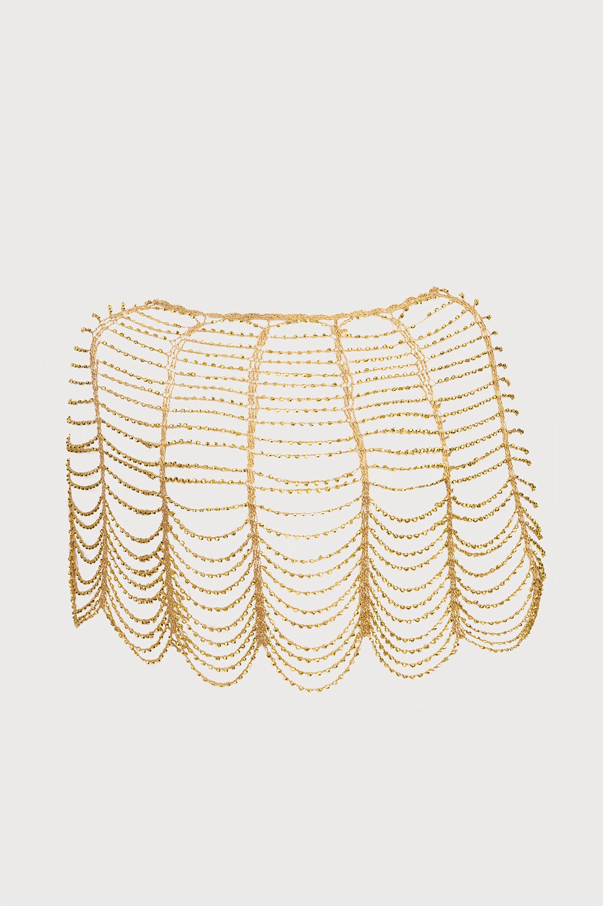 Elegant Scallop Beaded Capelet Shawl for Women - Perfect for Weddings, Parties & Special Occasions