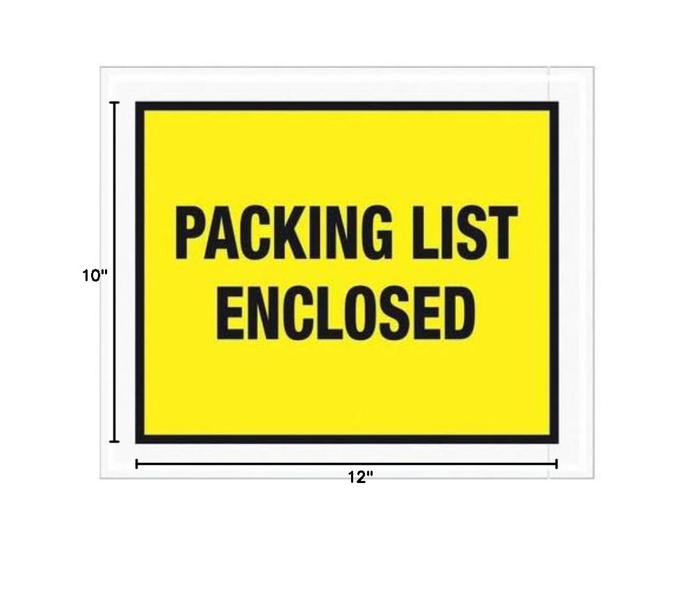 10 x 12 Inch Yellow Self-Sealing Shipping Envelopes with 