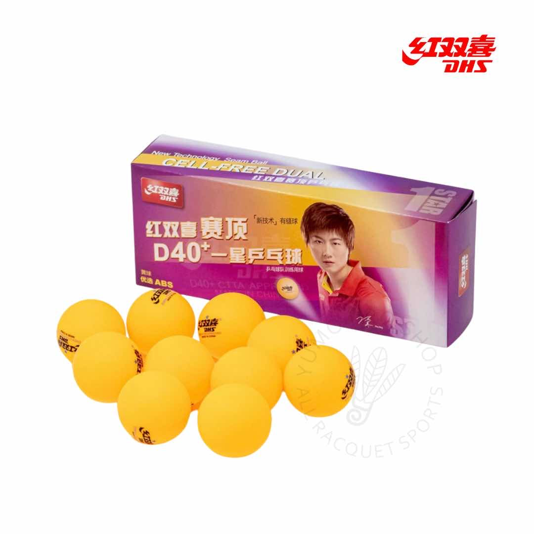 DHS D40+ 1 Star Table Tennis Ball - Premium Orange Ping Pong Balls for Training & Competition | Perfect for Home, Club & Tournament Play