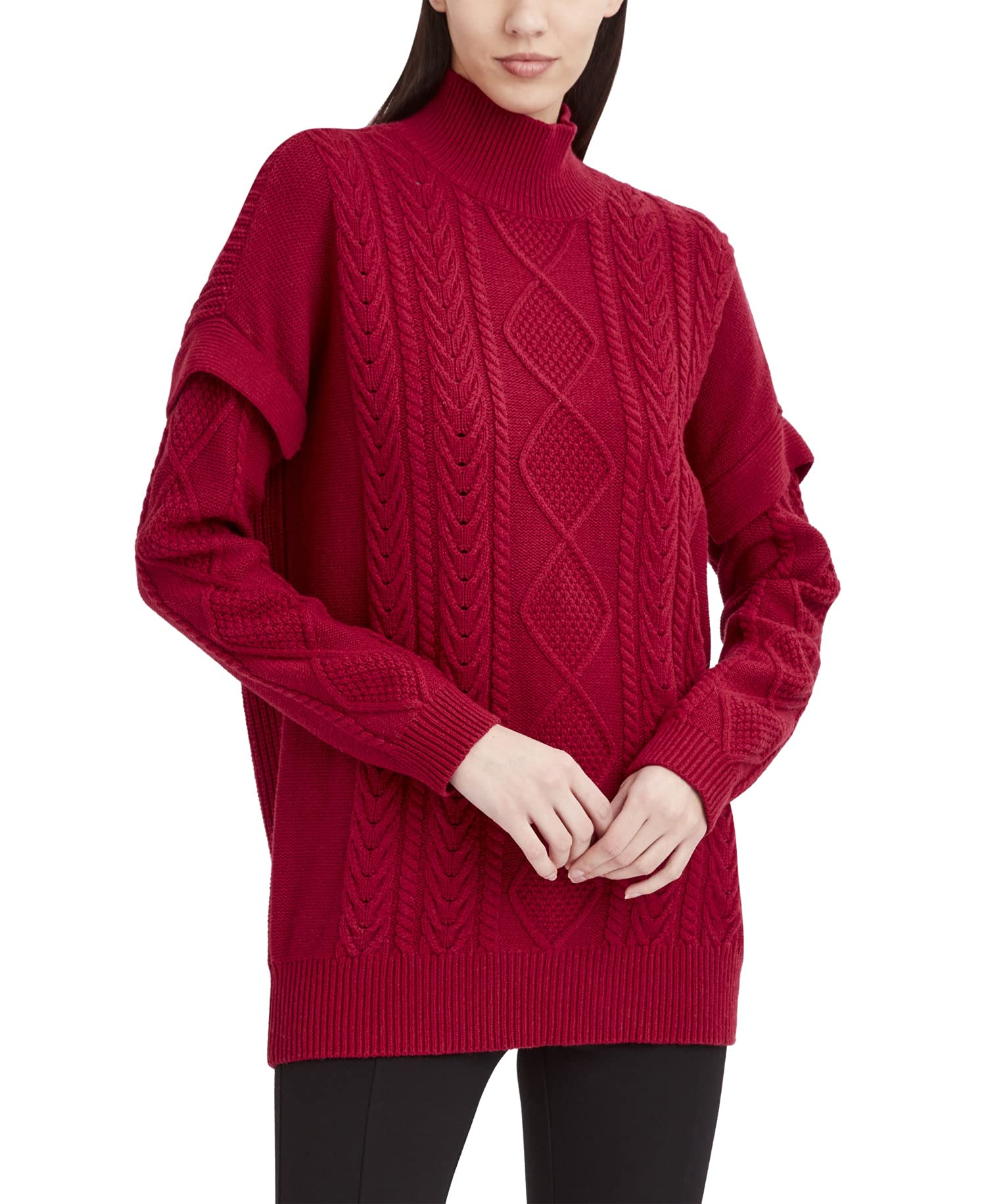 BCBGMAXAZRIA Women's Long Sleeve Turtleneck Sweater - Soft Winter Knit Pullover for Casual & Office Wear | Cozy Fall & Winter Fashion