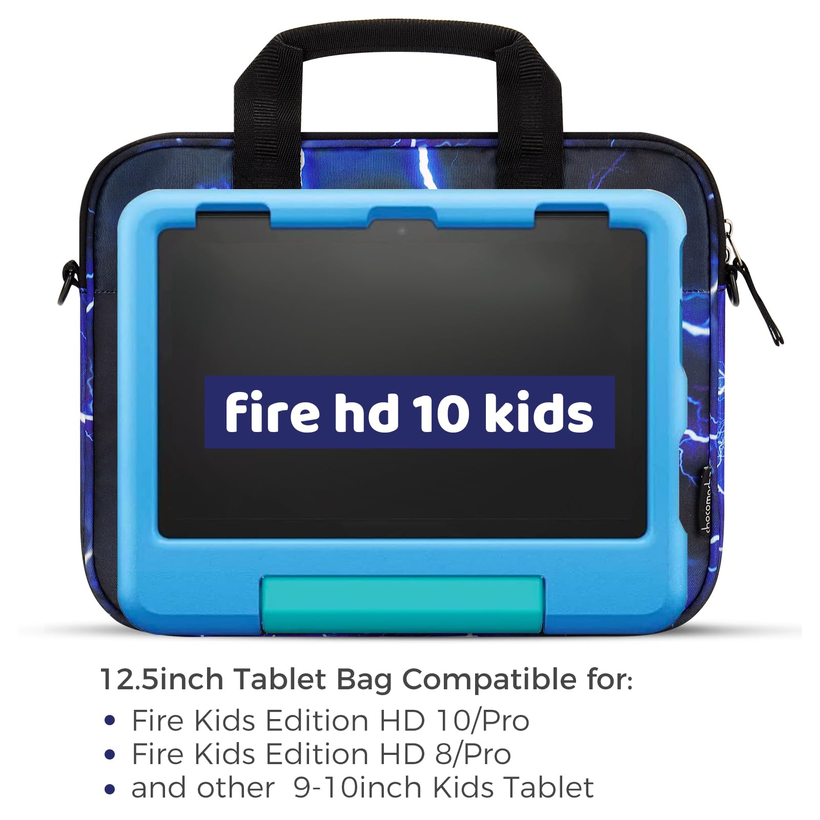 Choco Mocha Kids Tablet Sleeve Bag for Boys & Girls (10-12.5 Inch) - Protective Case for iPad, Kindle, Samsung Tabs - Perfect for School, Travel & Home Use