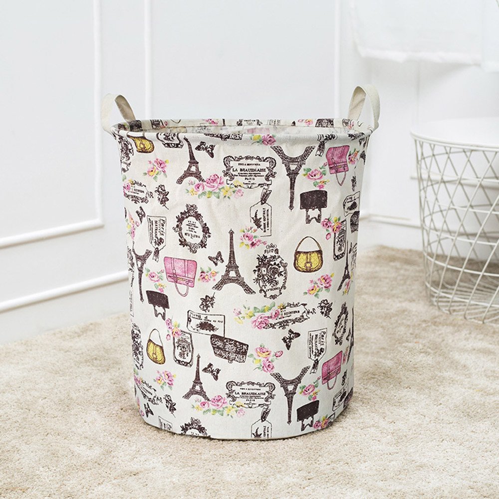 Waterproof Canvas Laundry Basket - Foldable Storage Organizer for Clothes, Toys & Home Essentials | Perfect for Bedroom, Bathroom & Dorm Organization | Halloween Sale