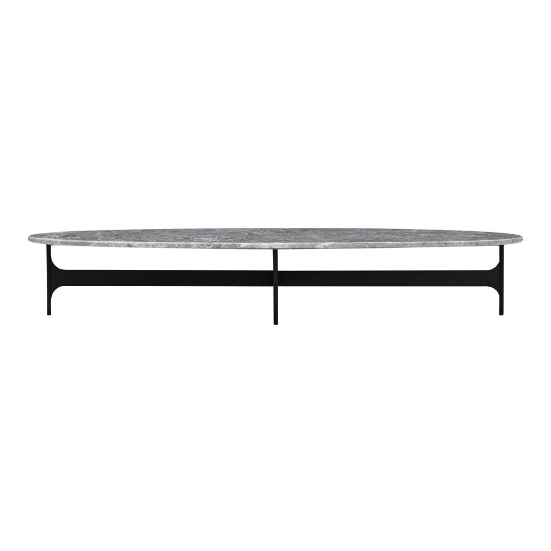 Floema Modern Oval Coffee Table - Stylish Living Room Center Table for Small Spaces, Home Decor & Furniture - Perfect for Apartments, Lounges, and Cozy Living Areas