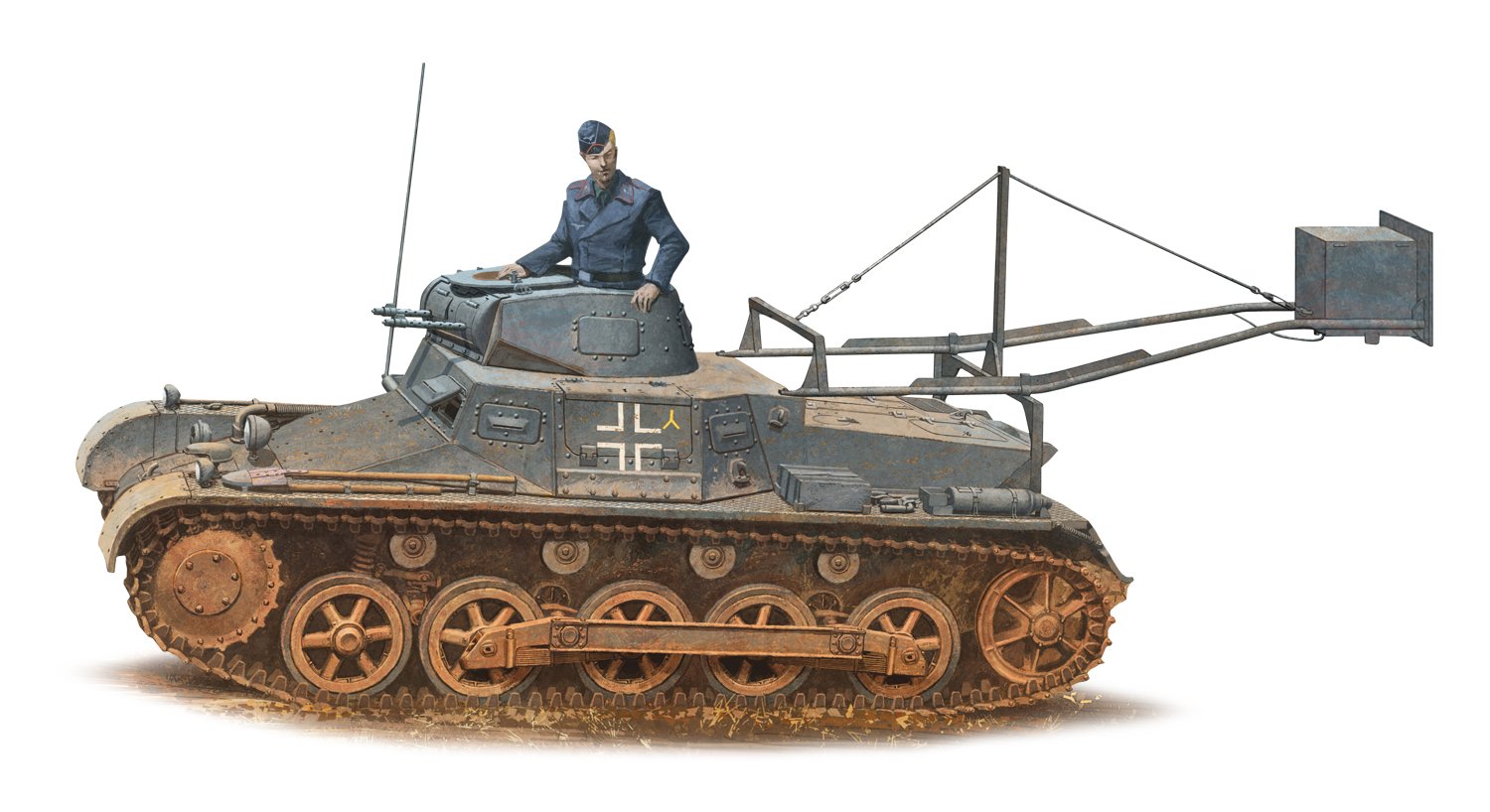 1/35 Scale Dragon Models PZ.KPFW.I MIT Abwurfvorrichtung Smart Kit - German WWII Tank Model for Collectors & Hobbyists | Perfect for Military Dioramas & Historical Displays