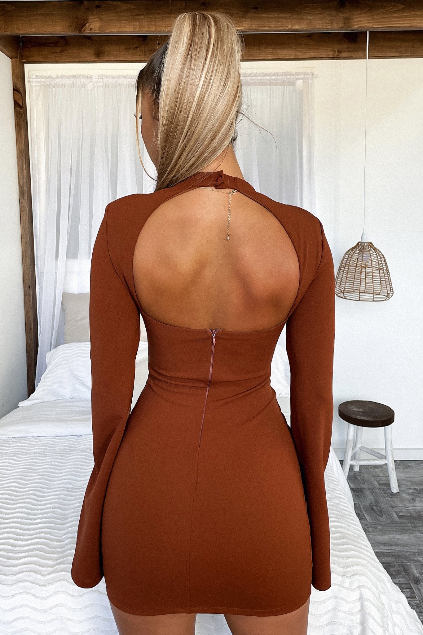 Jackson Dress in Brown - Elegant Women's Casual & Party Wear for Any Occasion