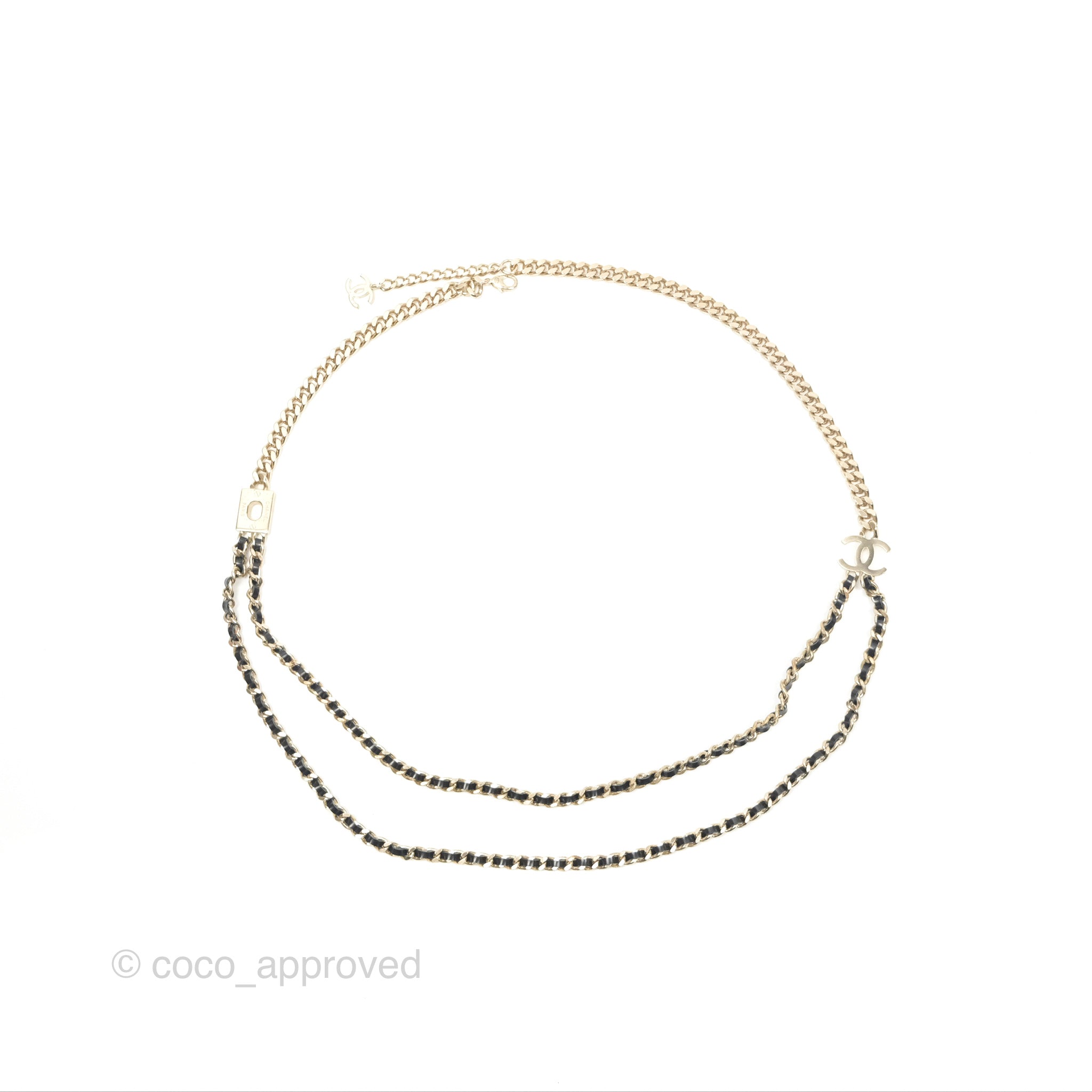 Chanel CC Woven Chain Belt with Gold Hardware - Luxury Fashion Accessory for Women | Perfect for Parties, Weddings & Evening Events