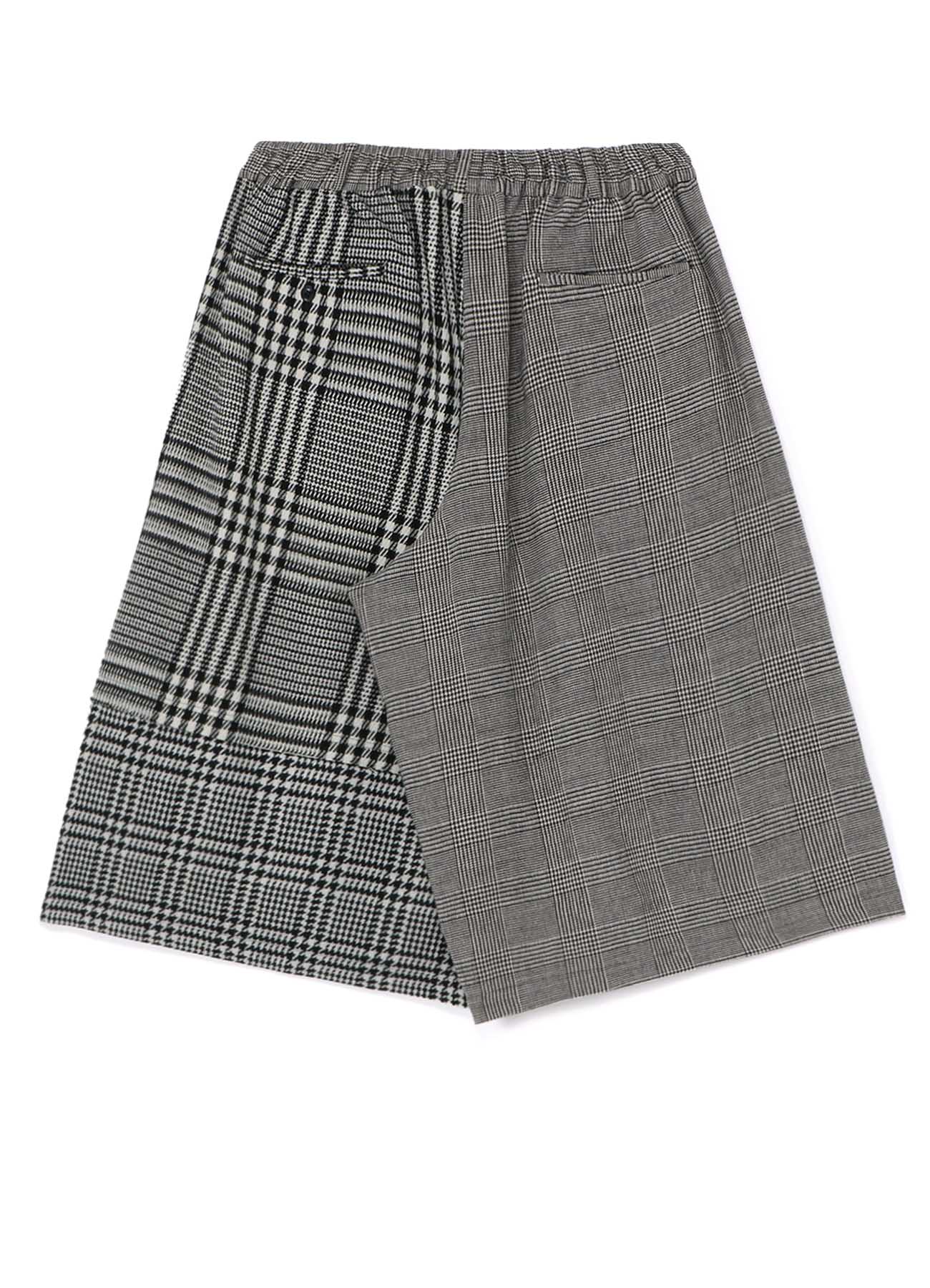 Crazy Check Multi-Material Switching 7/10 Length String Pants - Trendy Streetwear for Men & Women | Perfect for Casual Outfits, Music Festivals & Urban Fashion