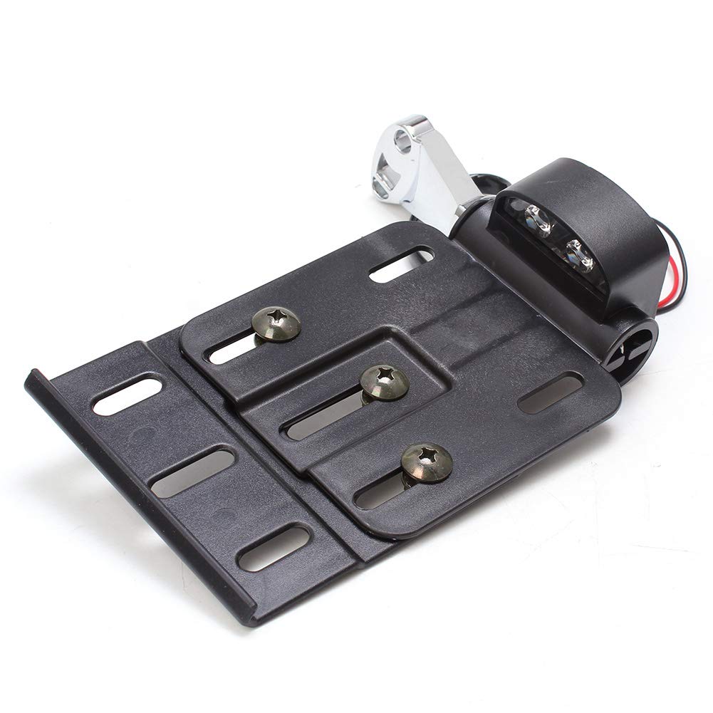LED Motorcycle License Plate Frame with Side Mount - Universal Fit for Harley Sportster XL1200 XL883L - Durable Aluminum Alloy for Night Riding & Custom Bike Builds