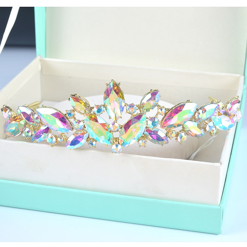 Outspoken Glass Pixie Tiara - Elegant Fairy Crown for Cosplay, Costume Parties & Fantasy Events - Perfect for Halloween, Renaissance Fairs & Themed Weddings