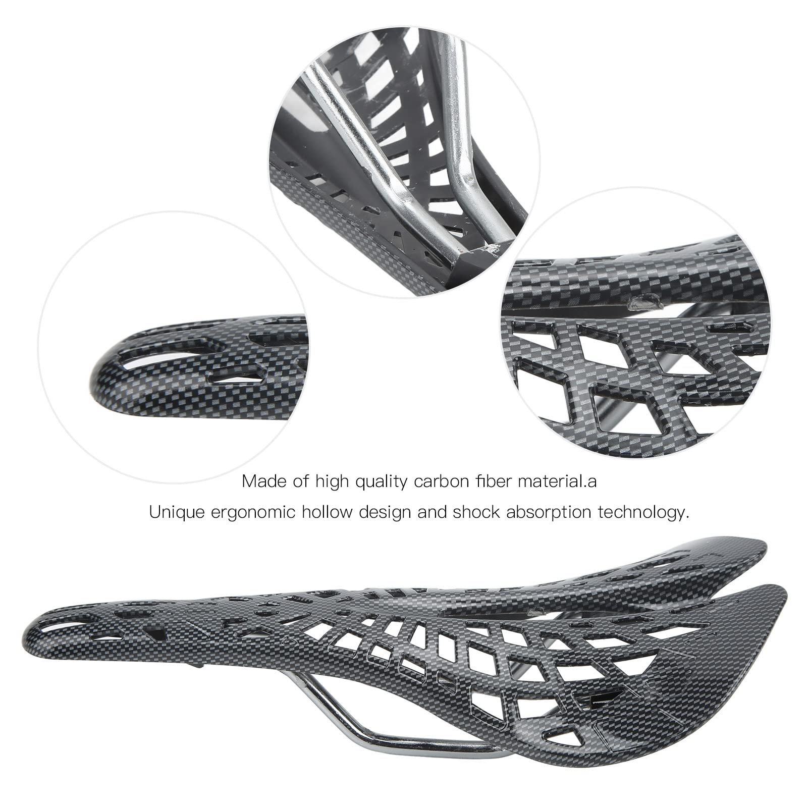 **Comfortable & Breathable Hollow Bike Seat - Ultralight Bicycle Saddle for Mountain & Road Bikes - Perfect for Long Rides & Commuting**