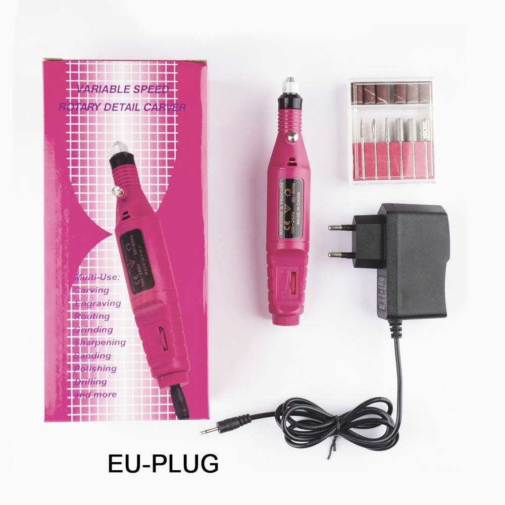 20000RPM Electric Nail Drill Machine Kit - Professional Variable Speed Manicure Pedicure Tool with Rotary Carver & Deep Drill Bits for Salon & Home Nail Art | Perfect for Acrylic, Gel, Dip Powder & Natural Nails