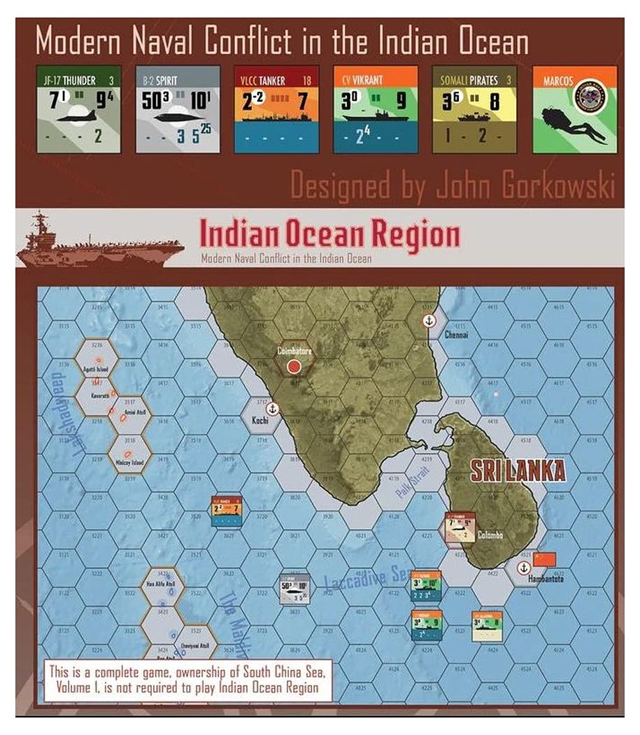 Indian Ocean Region: South China Sea Vol. II - Strategic Board Game by Compass Games | Historical War Simulation for Adults & Strategy Game Enthusiasts | Perfect for Game Nights & Military History Buffs