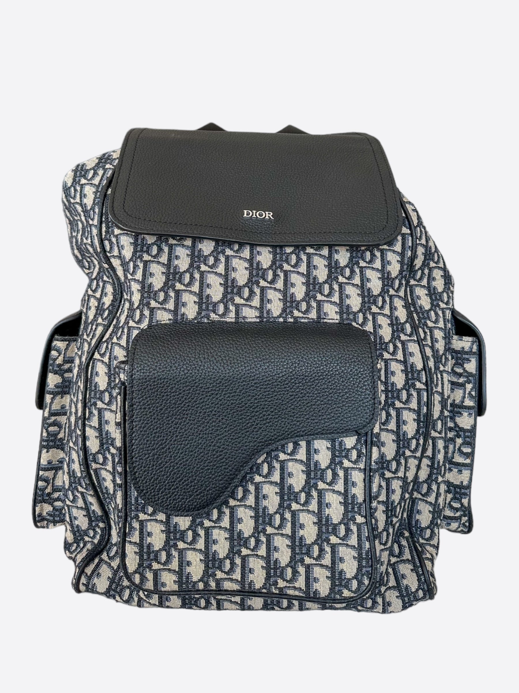 Dior Beige Oblique Saddle Backpack - Luxury Designer Shoulder Bag for Women | Perfect for Travel, Work & Everyday Use