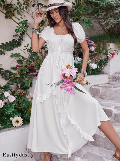 Elegant Goddess Beach Maxi Dress for Women - Flowy Summer Vacation Dress for Beach Parties, Weddings & Tropical Getaways