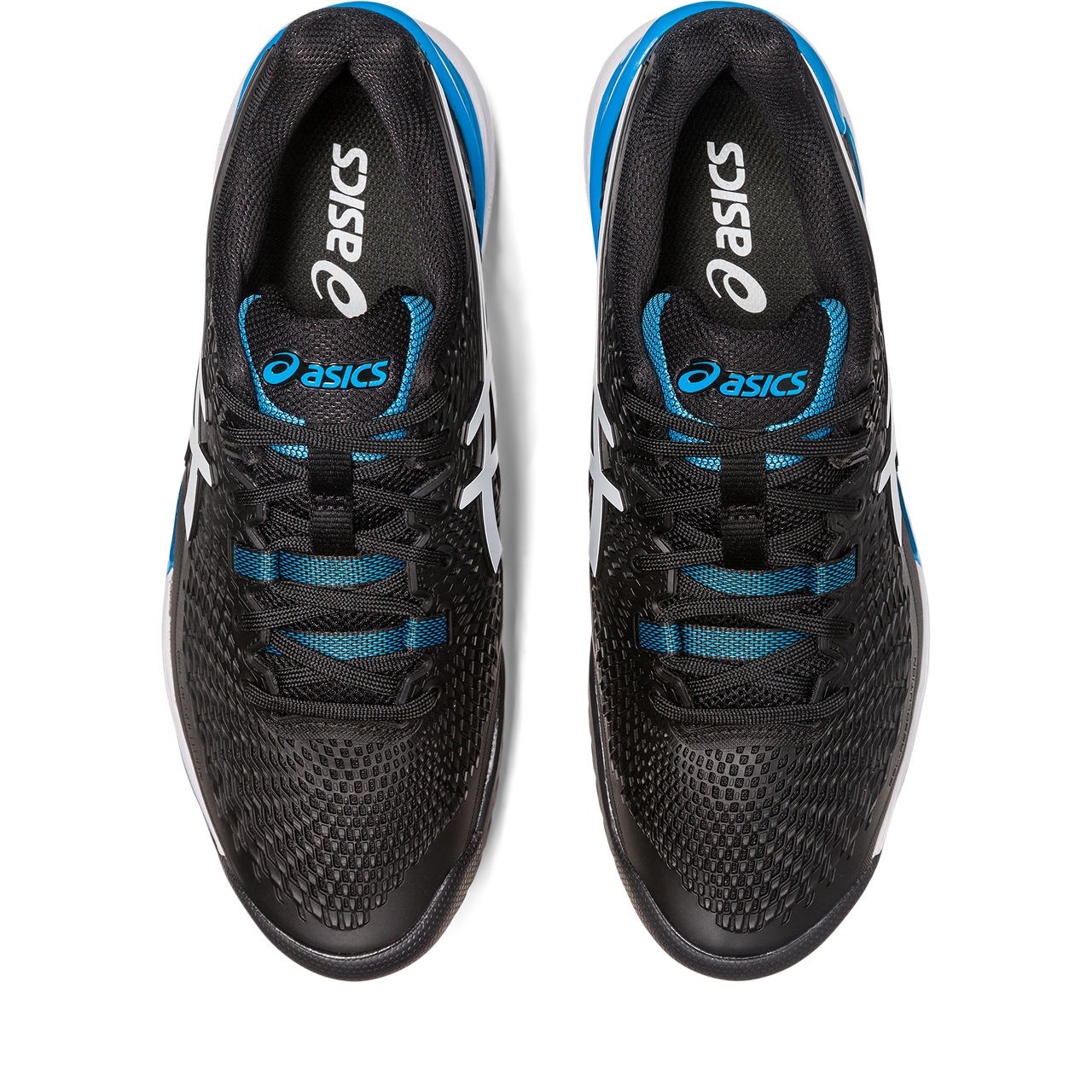 ASICS Gel Resolution 9 Men's Tennis Shoes - Black/Blue - High-Performance Court Shoes for Competitive Play & Training