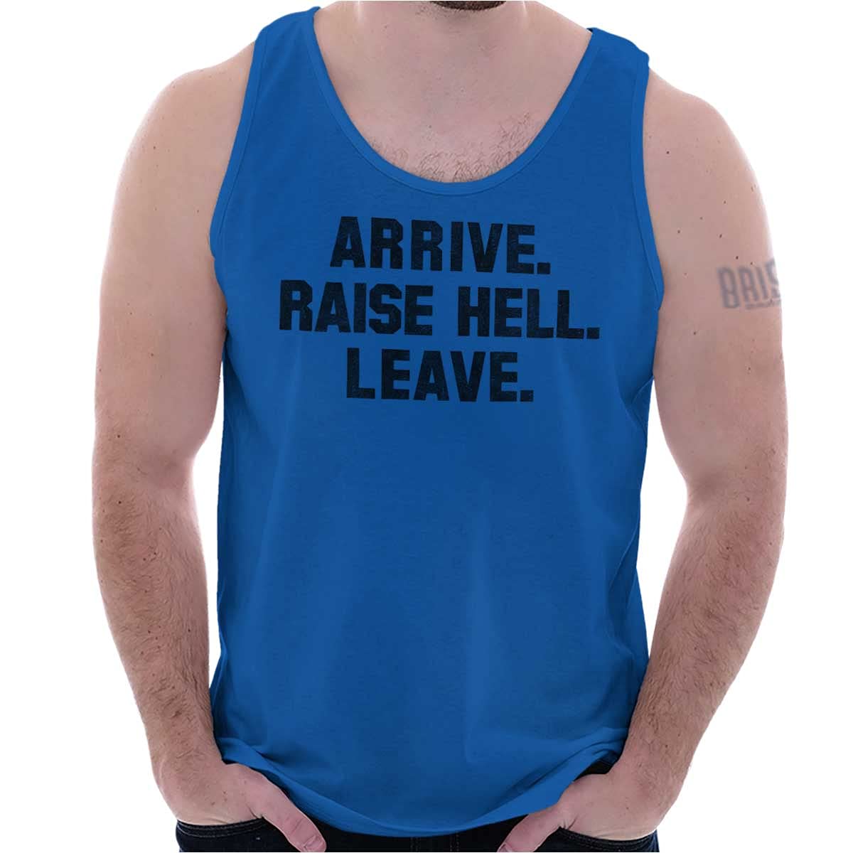 Brisco Brands 90s Retro Hell Raising Wrestler Quote Tank Top for Men & Women - Vintage Wrestling Tees for Gym, Concerts & Casual Wear