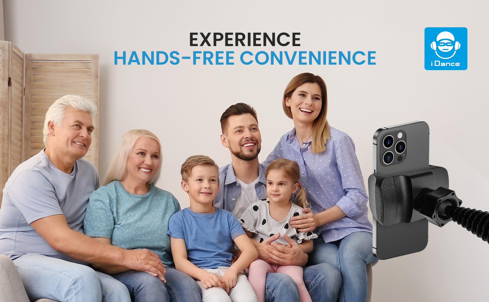 Universal Car Phone Holder MS1820 - Easy Lock & BT Wireless Remote Control, Compatible with All Smartphones, Perfect for Hands-Free Driving, Vlogging, and GPS Navigation