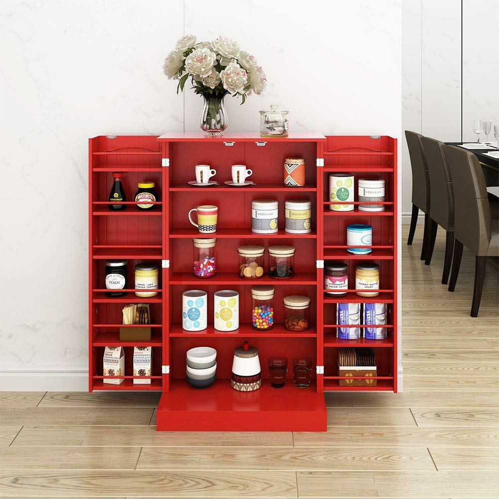 Solid Wood Kitchen Pantry Cabinet - 23.2