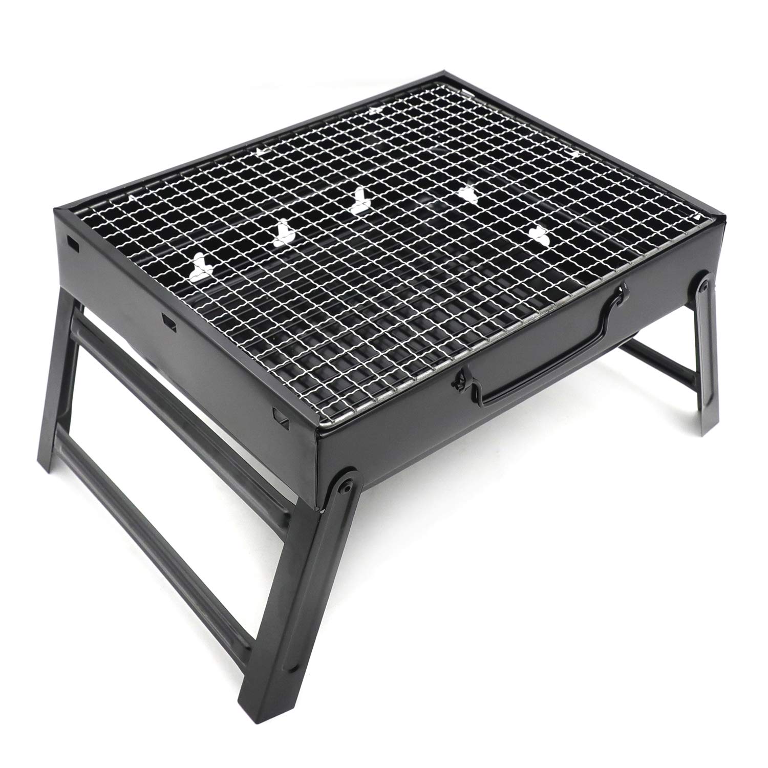 Portable Charcoal BBQ Grill - Large Folding Outdoor Grill for Camping, Garden, Picnic & Backyard Barbecue | Compact & Lightweight Design | Perfect for Tailgating, Beach Parties & Family Gatherings [P/N: ET-COOK006-BK]