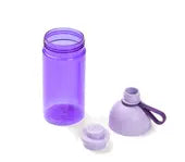 LEGO Compatible 0.5L Transparent Lavender Water Bottle - BPA Free Kids Sports Bottle for School, Gym & Outdoor Activities