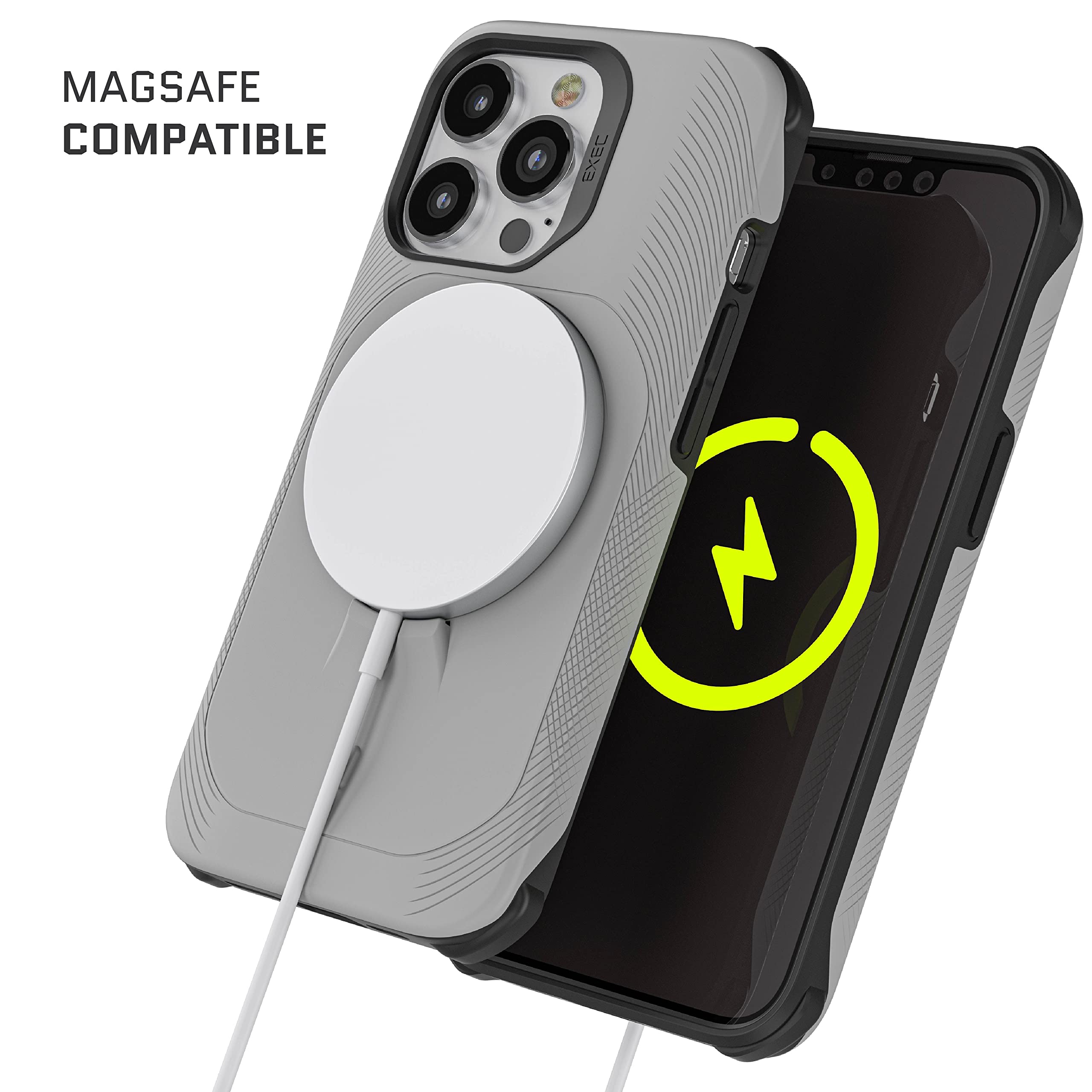Ghostek EXEC iPhone 13 mini Case Wallet - Detachable Credit Card Holder, MagSafe Compatible, Magnetic Car Mount Support - Protective Cover for 2021 Apple iPhone 13 mini (5.4 inch) - Gray - Perfect for Daily Use, Travel & Hands-Free Driving