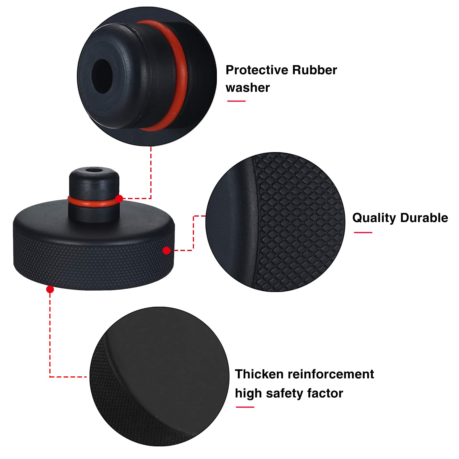 Tesla Jack Pad for Model 3/Y/S/X - Heavy Duty Rubber Lifting Jack Pad Adapter Tool - Protects Battery & Chassis - Essential Tesla Accessories for Safe Car Lifting & Maintenance - Perfect for Home Garage, Auto Shops & Roadside Repairs