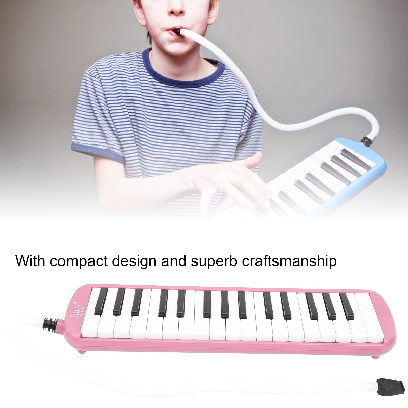 32 Key Melodica Air Piano Keyboard with Mouthpiece - Portable Wind Instrument for Beginners & Adults - Perfect for Music Lessons, Home Practice & Gift Giving