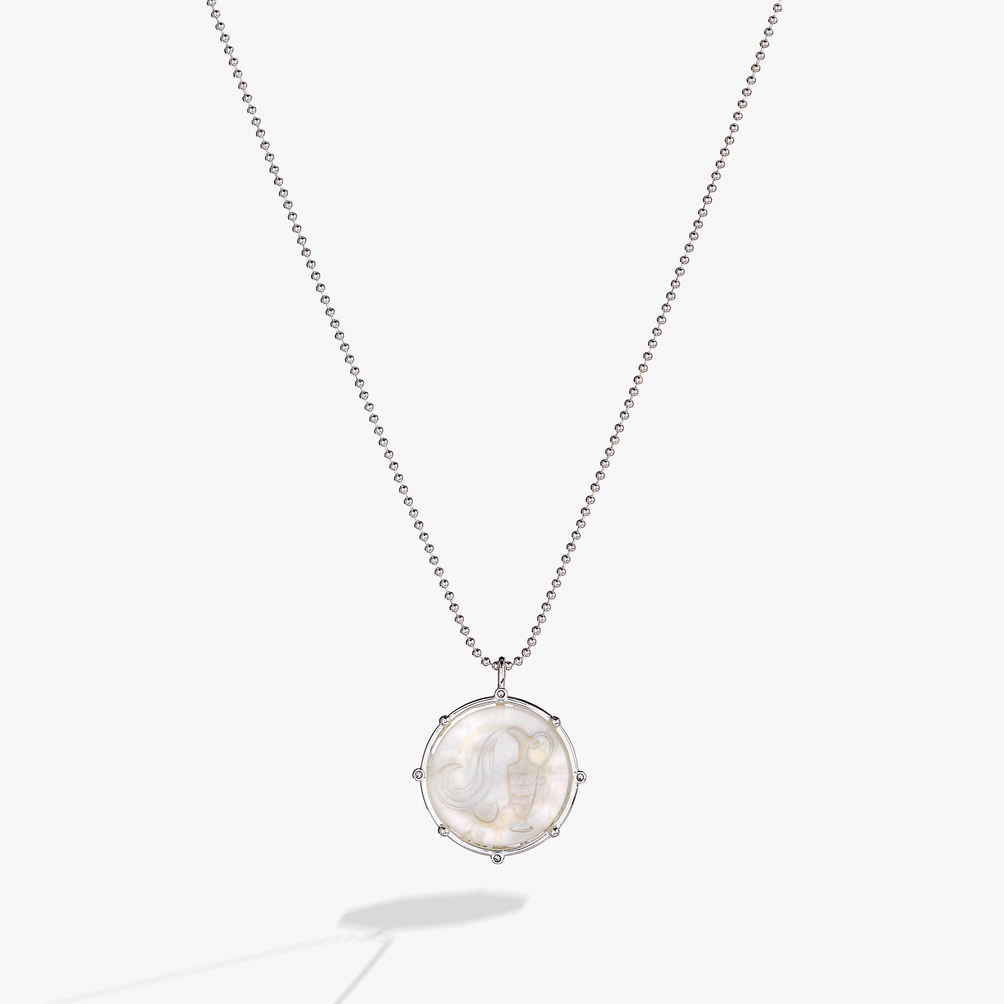 Aquarius Zodiac Double Sided Charm Necklace - Sterling Silver Zodiac Pendant for Women - Perfect for Birthday Gifts & Everyday Wear