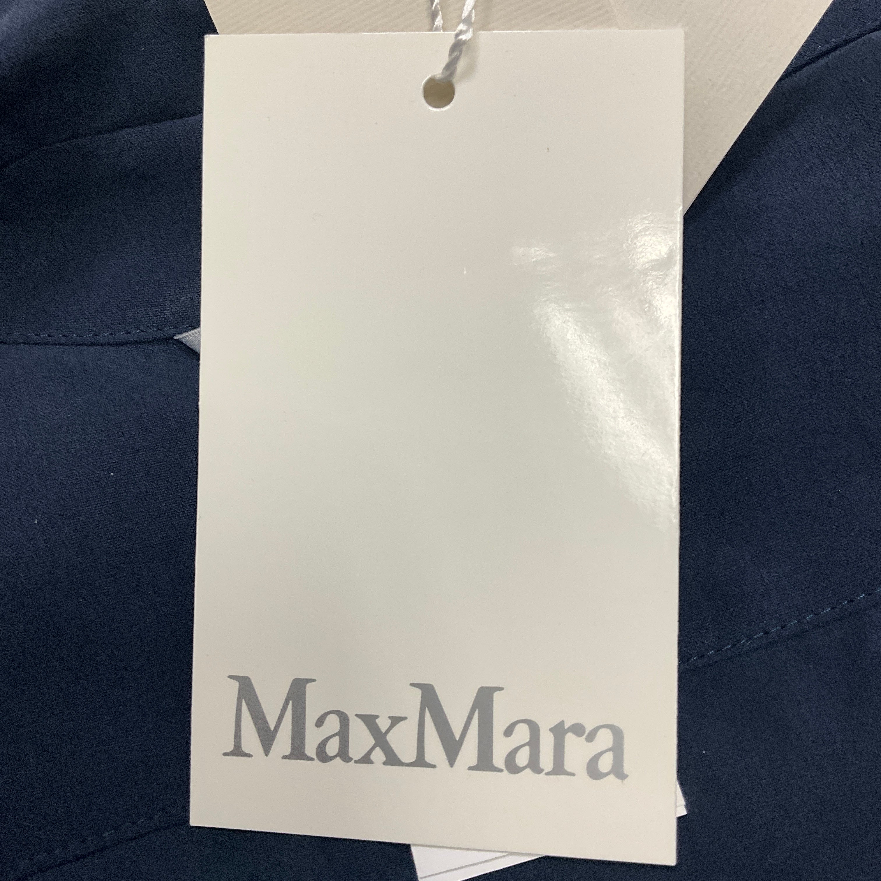 Max Mara Navy Blue James Silk Wrap Dress for Women - Elegant Evening & Cocktail Party Wear - Perfect for Weddings, Date Nights & Special Occasions