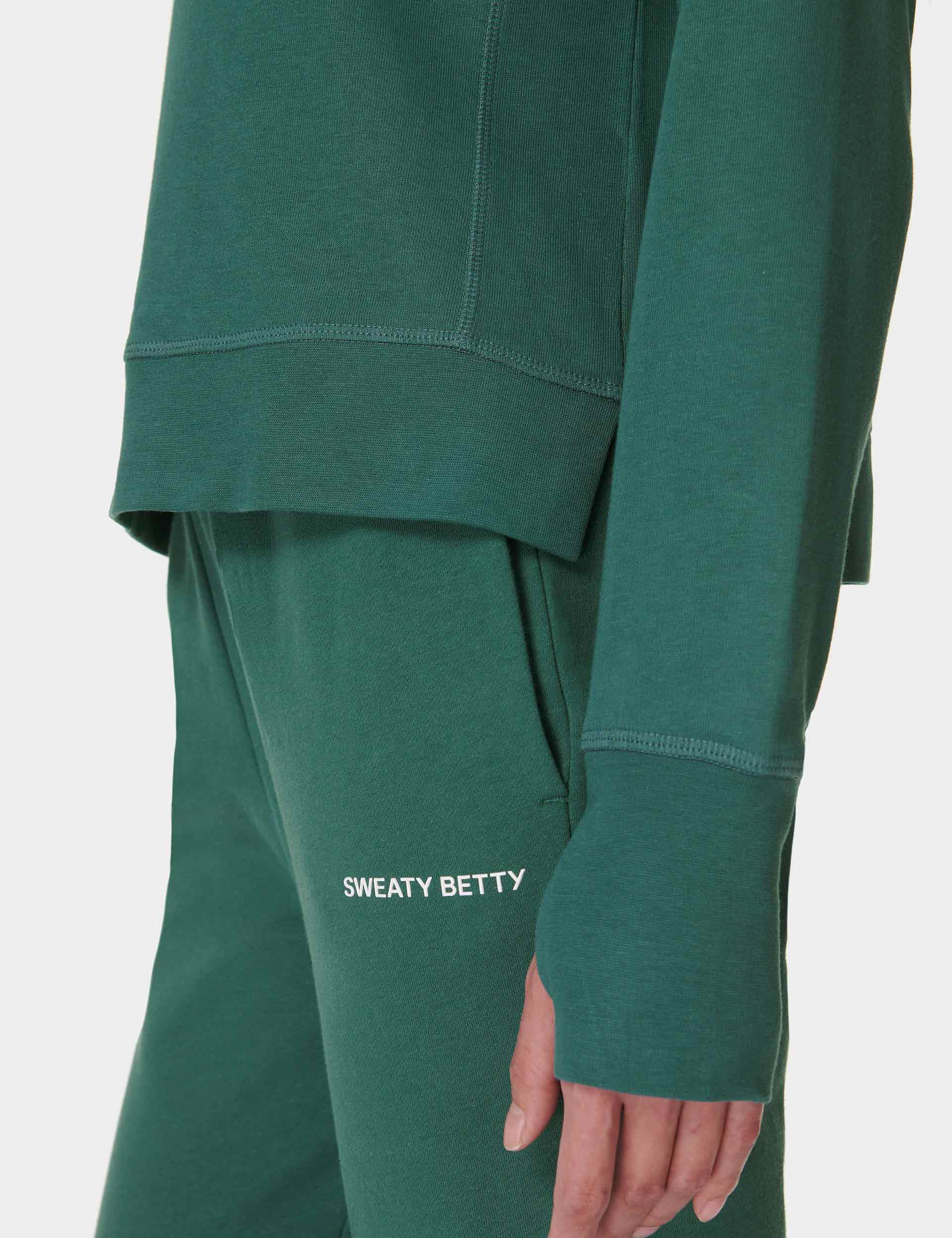 After Class Crop Sweatshirt for Women - Glade Green Oversized Pullover | Casual Streetwear, Loungewear & College Outfits