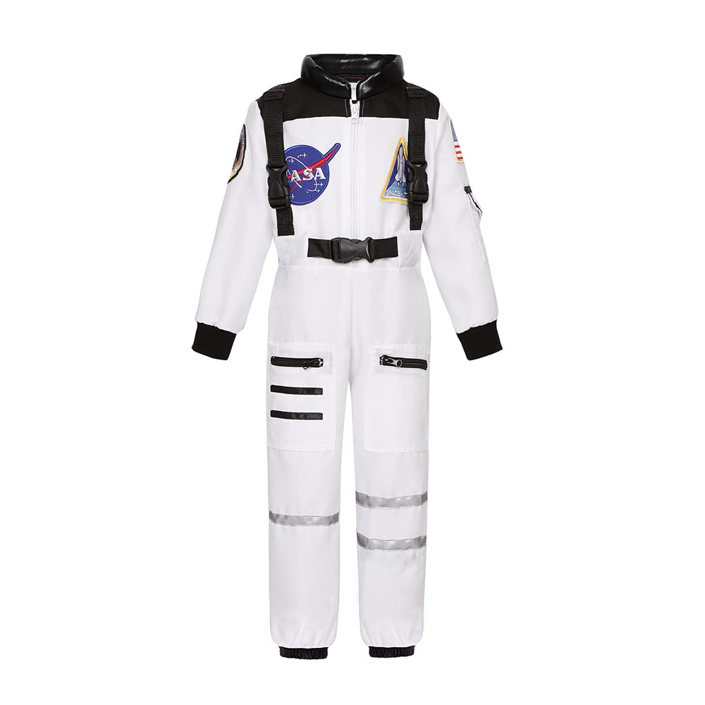 NASA Astronaut Costume for Kids - Space Jumpsuit for Boys & Girls | Halloween Dress Up, Birthday Party, Cosplay & Pretend Play