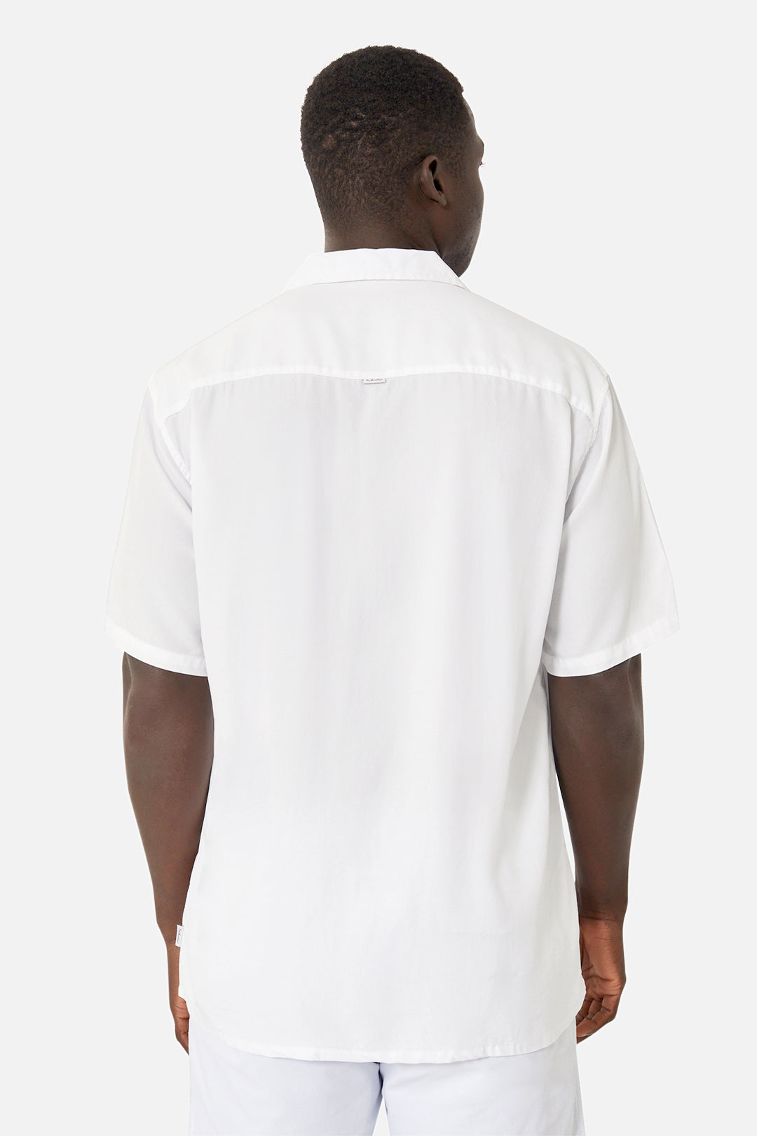 Premium Tencel Camp Collar Short Sleeve Shirt for Men - Breathable & Eco-Friendly White Summer Top - Perfect for Casual Outings, Beach Vacations & Outdoor Adventures