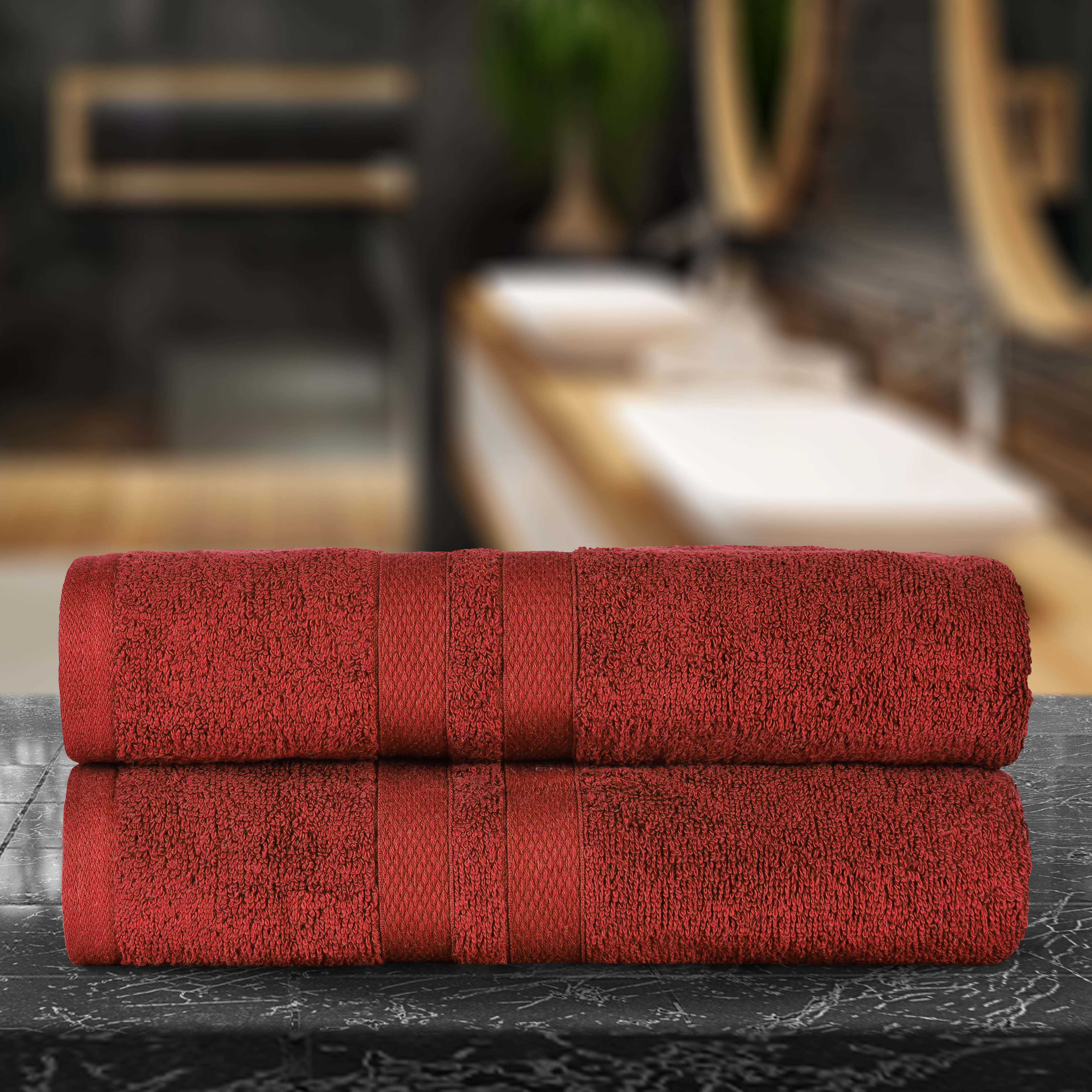Ultra Soft Cotton Bath Towel Set - 2 Piece Absorbent & Quick-Drying Bath Sheets for Spa, Gym, and Luxury Home Use