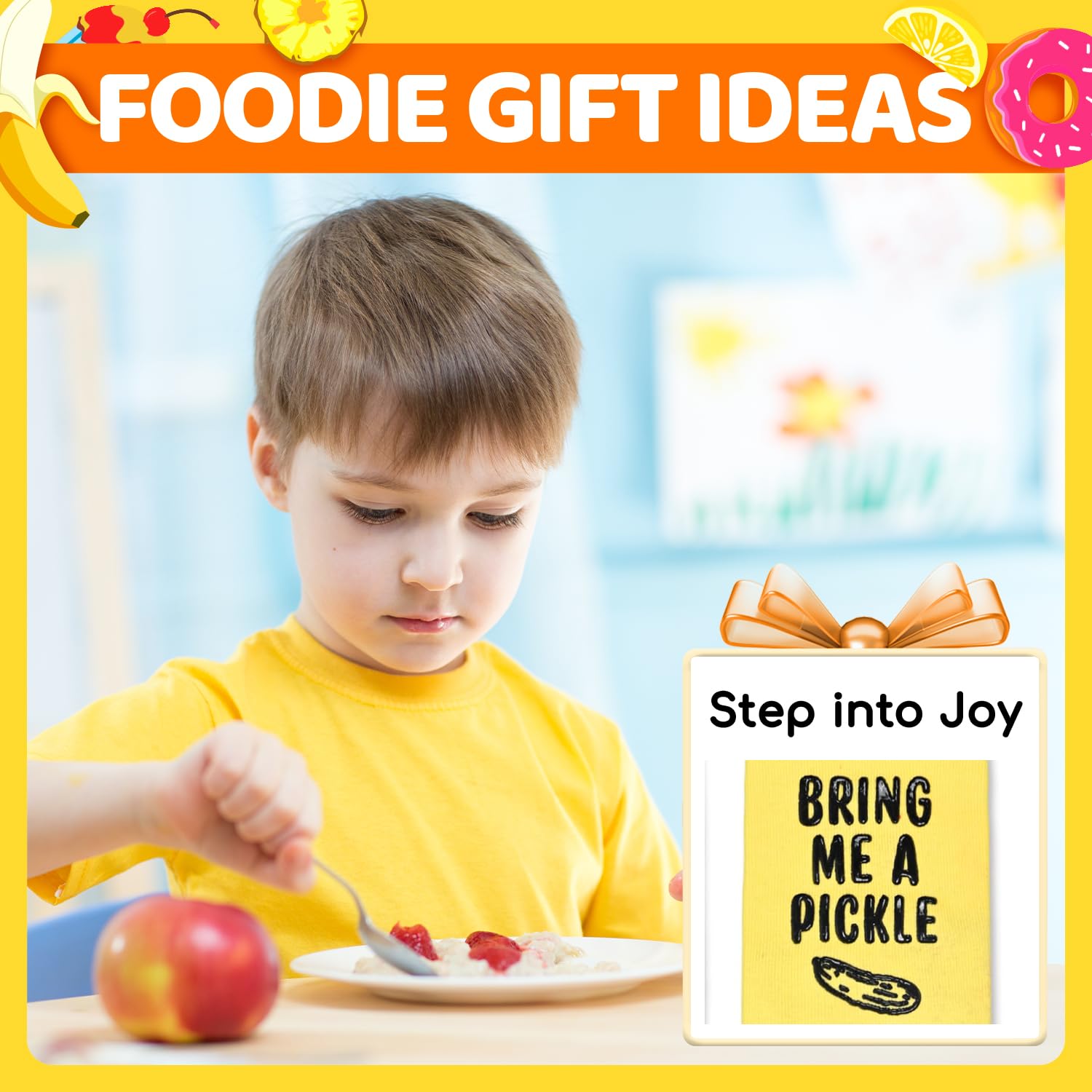 Funny Novelty Socks for Kids - Crazy Pickle & Ice Cream Design Silly Socks for Boys and Girls | Perfect Gift for Birthdays, Christmas & Dress-Up Play
