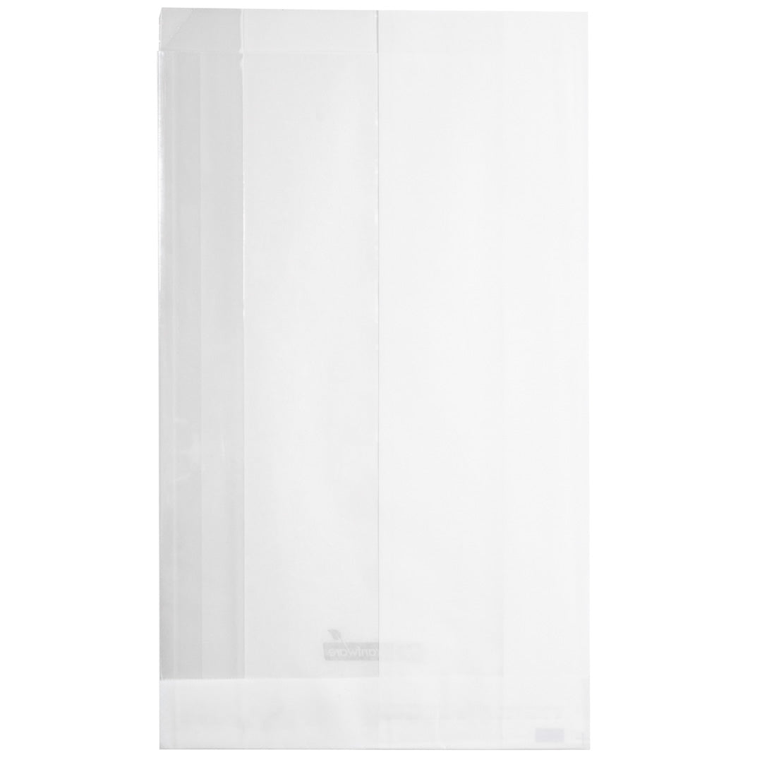 White Paper Medium Bread Bags with Side Window - 6 x 2.5 x 10 Inches - 100 Count Box - Perfect for Bakeries, Cafes & Sandwich Shops
