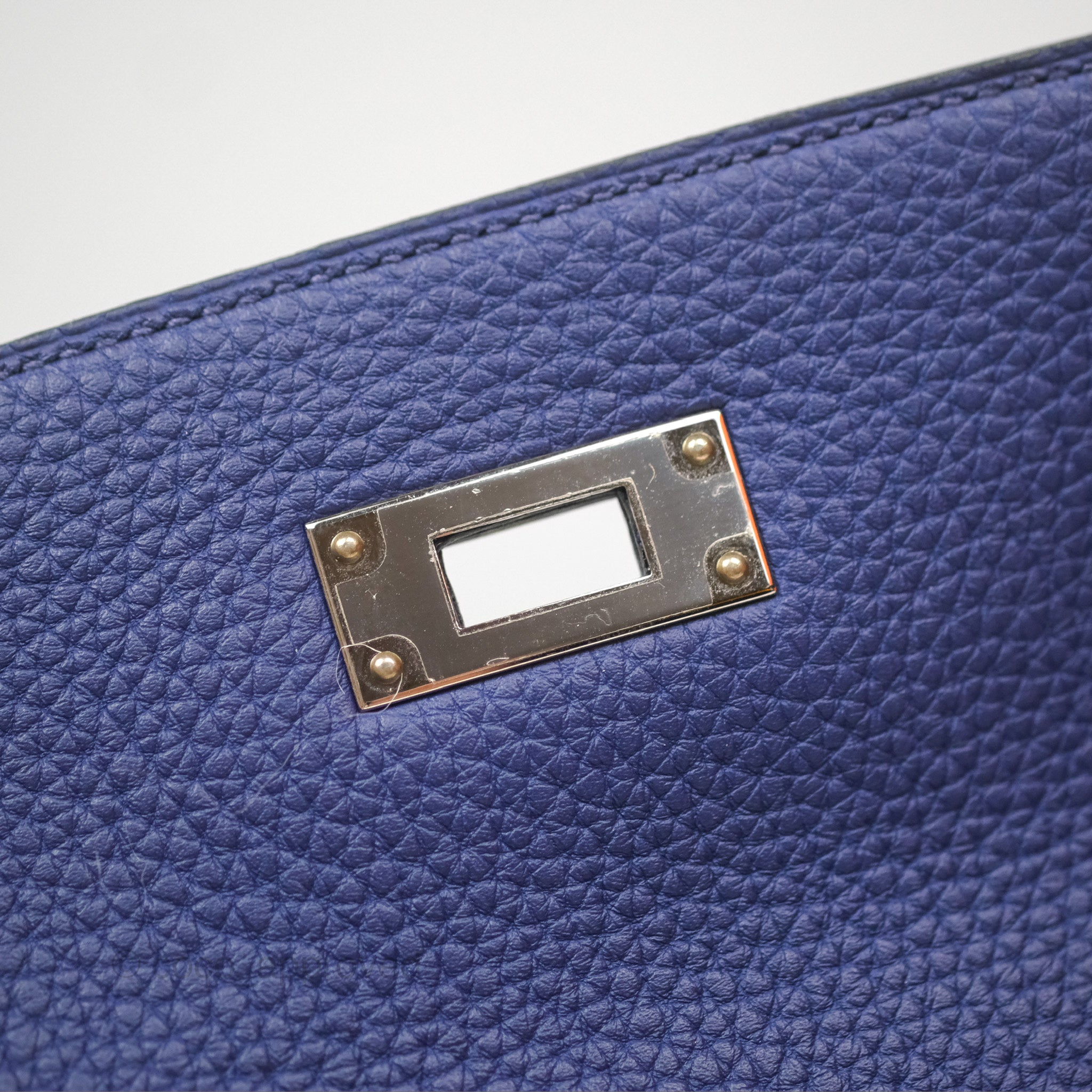 Authentic Hermès Kelly 32 Retourne Touch Bleu Encre Crocodile Leather Bag with Palladium Hardware - Luxury Handbag for Women, Perfect for Office, Dinner Parties & Special Occasions