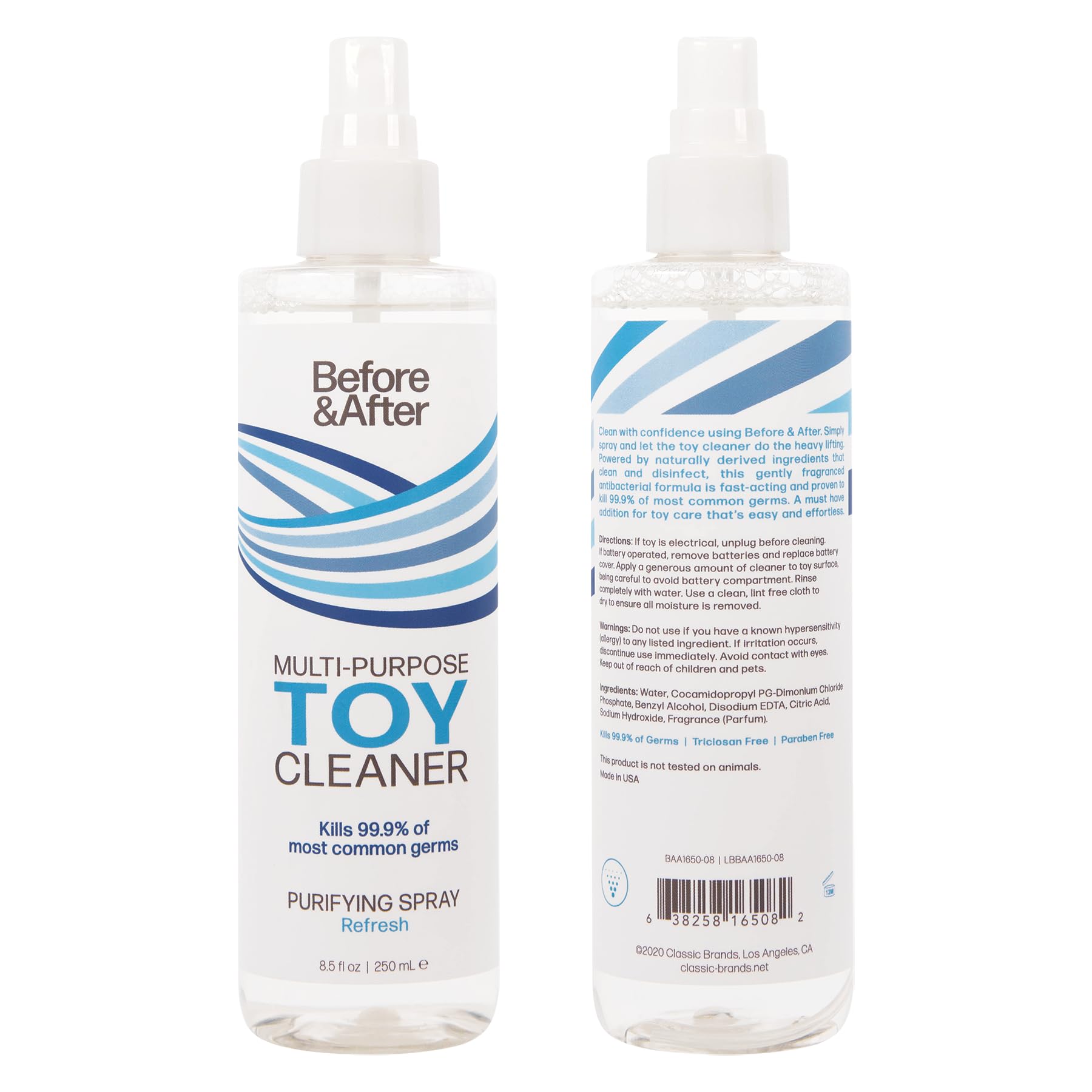 Before & After Multipurpose Adult Toy Cleaner Kit - Safe & Effective Intimate Product Cleaner for Silicone, Rubber & Plastic Toys | Perfect for Discreet Cleaning Before & After Use