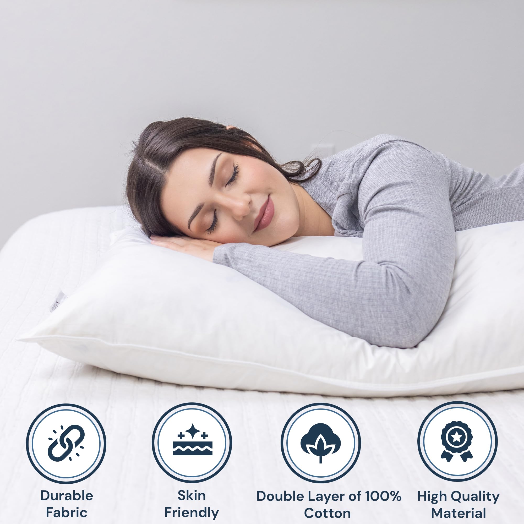 Premium White Goose Feather & Down Body Pillow - 20x72 Inches Ultra Soft Support for Sleeping, Lounging & Pregnancy Comfort - Perfect for Bed, Sofa & Travel Use