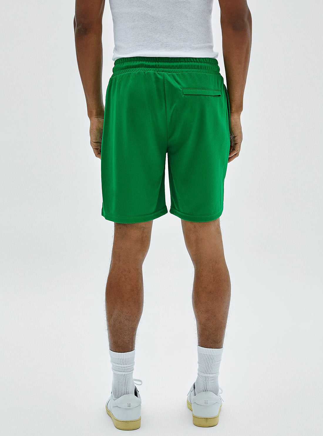 Guess Originals Green Sonic Mesh Shorts for Men - Comfortable Athletic Running Shorts with Breathable Fabric - Perfect for Gym, Workout, and Casual Wear