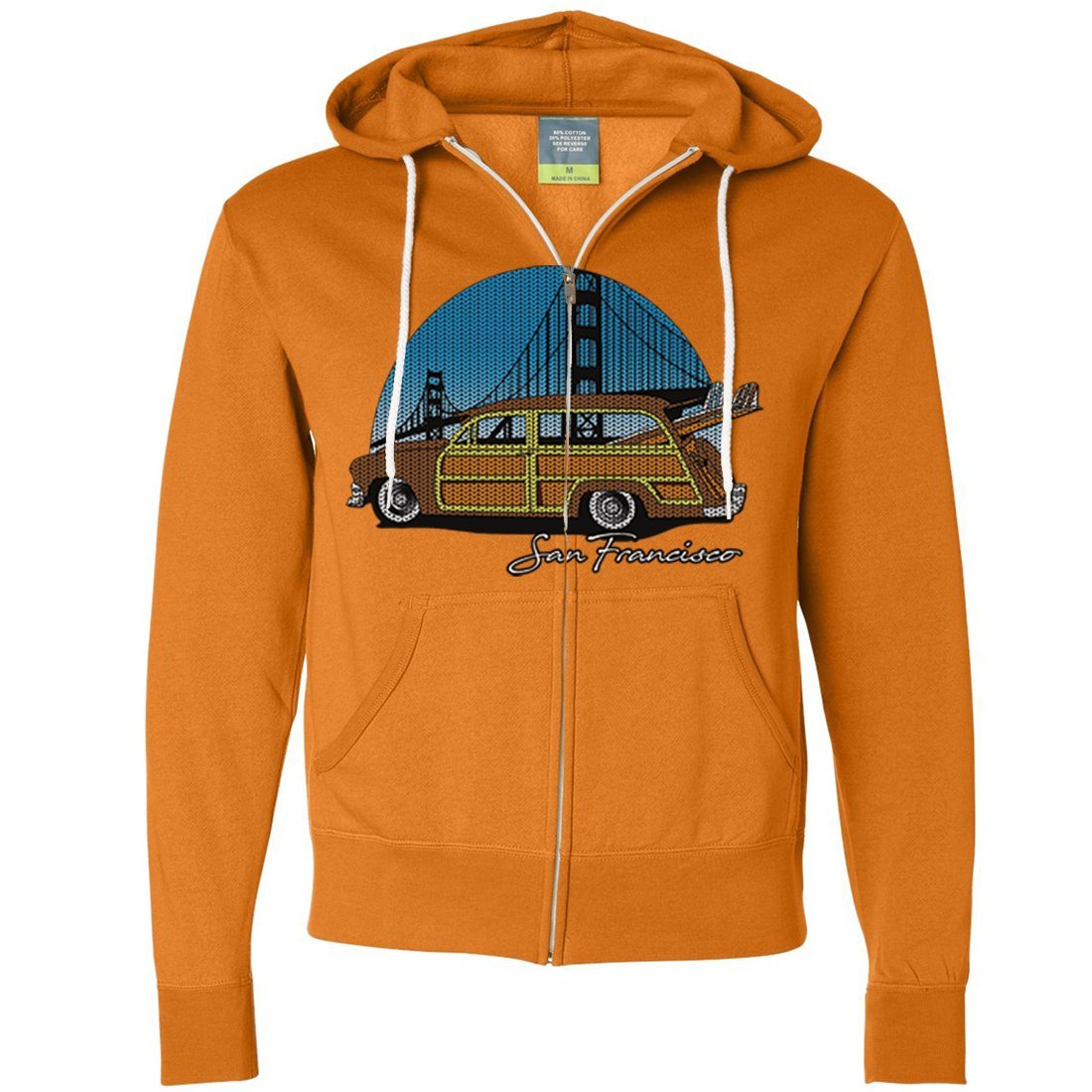 San Francisco Knit Style Woody Zip-Up Hoodie for Men & Women - Cozy Fleece-Lined Winter Jacket for Casual Wear & Outdoor Activities