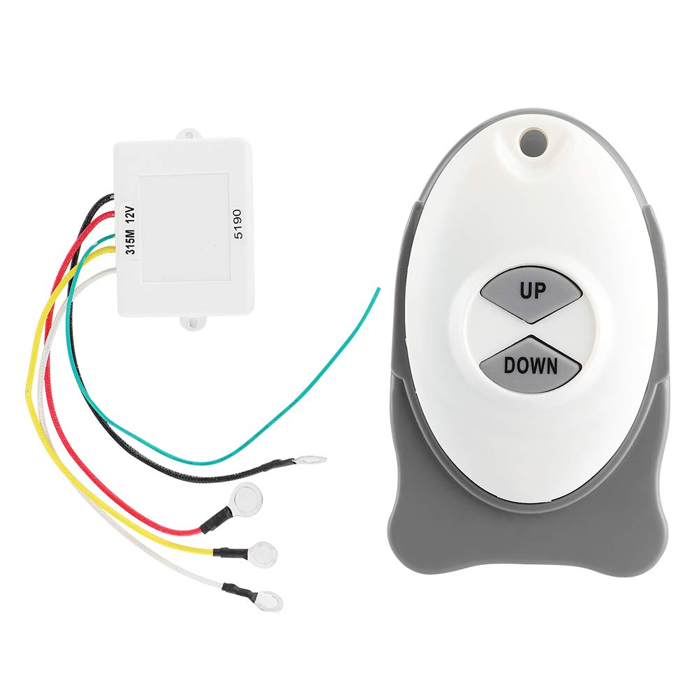 12V Waterproof Anchor Remote Switch - Wireless Windlass Control Receiver for Marine Boats & Sailboats | Ideal for Anchor Deployment, Sail Trim & Marine Accessories
