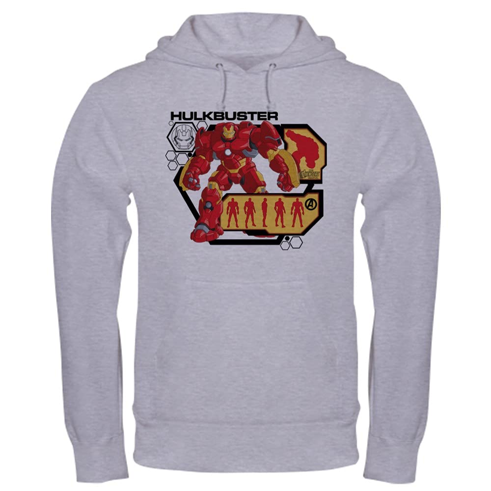 Hulkbuster Graphic Hooded Sweatshirt - Marvel Avengers Superhero Pullover Hoodie for Men & Women - Perfect for Cosplay, Comic Con & Casual Wear
