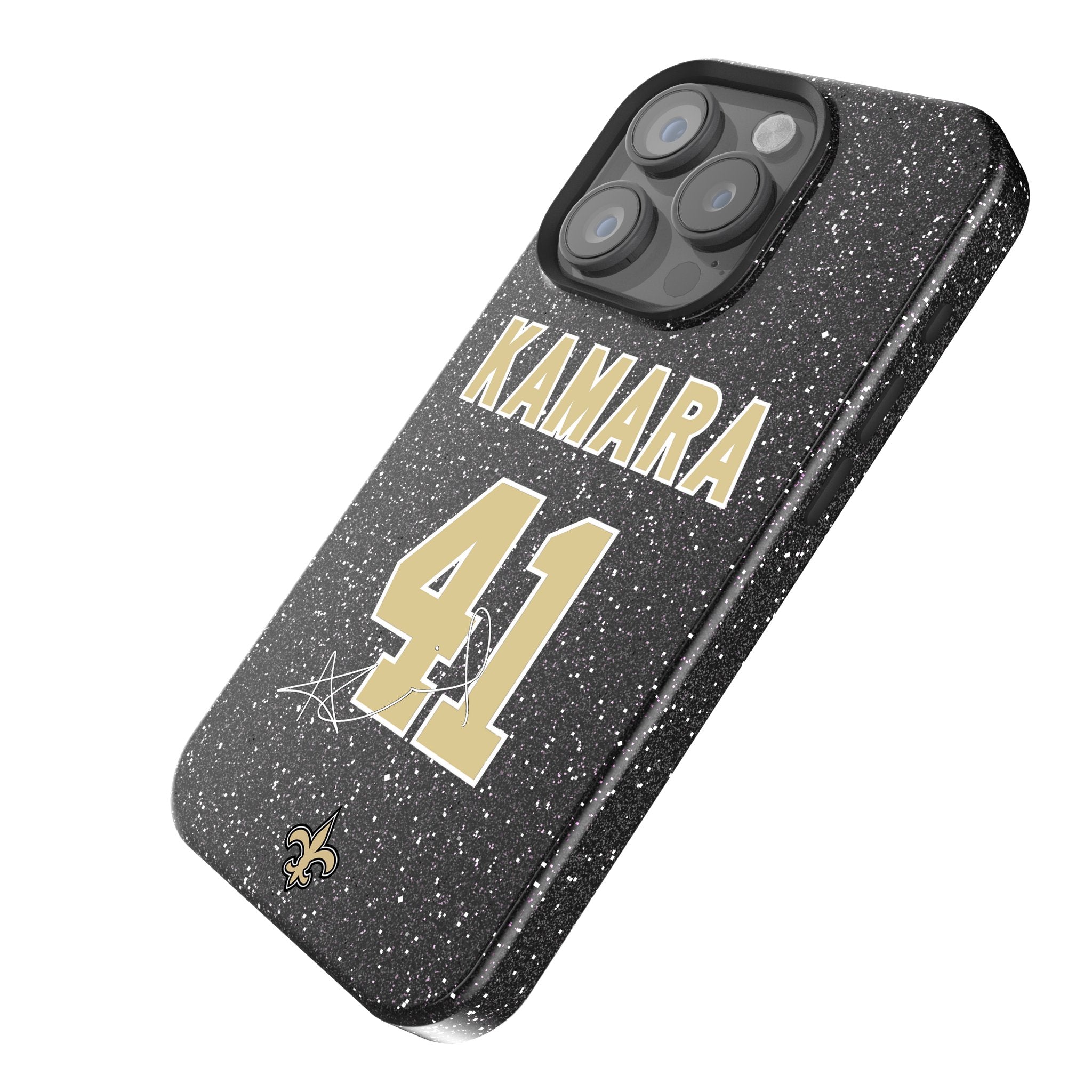 Alvin Kamara New Orleans Saints 41 Rhinestone Bling Phone Case for iPhone & Samsung - Perfect for Game Day & Saints Fan Gifts