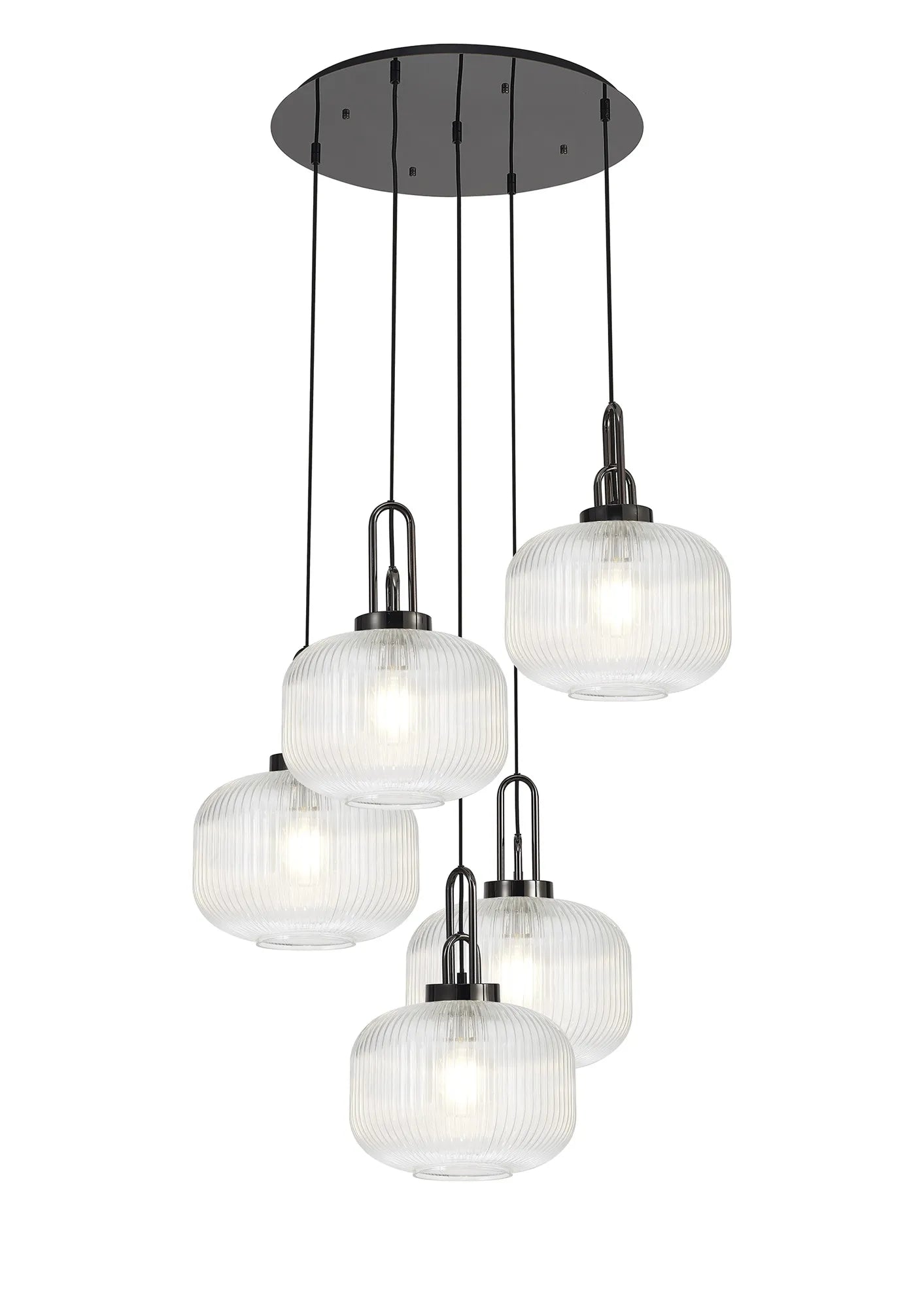 Stylish Cadiz 5-Light Cluster Pendant Light Fixture - Modern Ceiling Lighting for Dining Room, Kitchen & Living Room