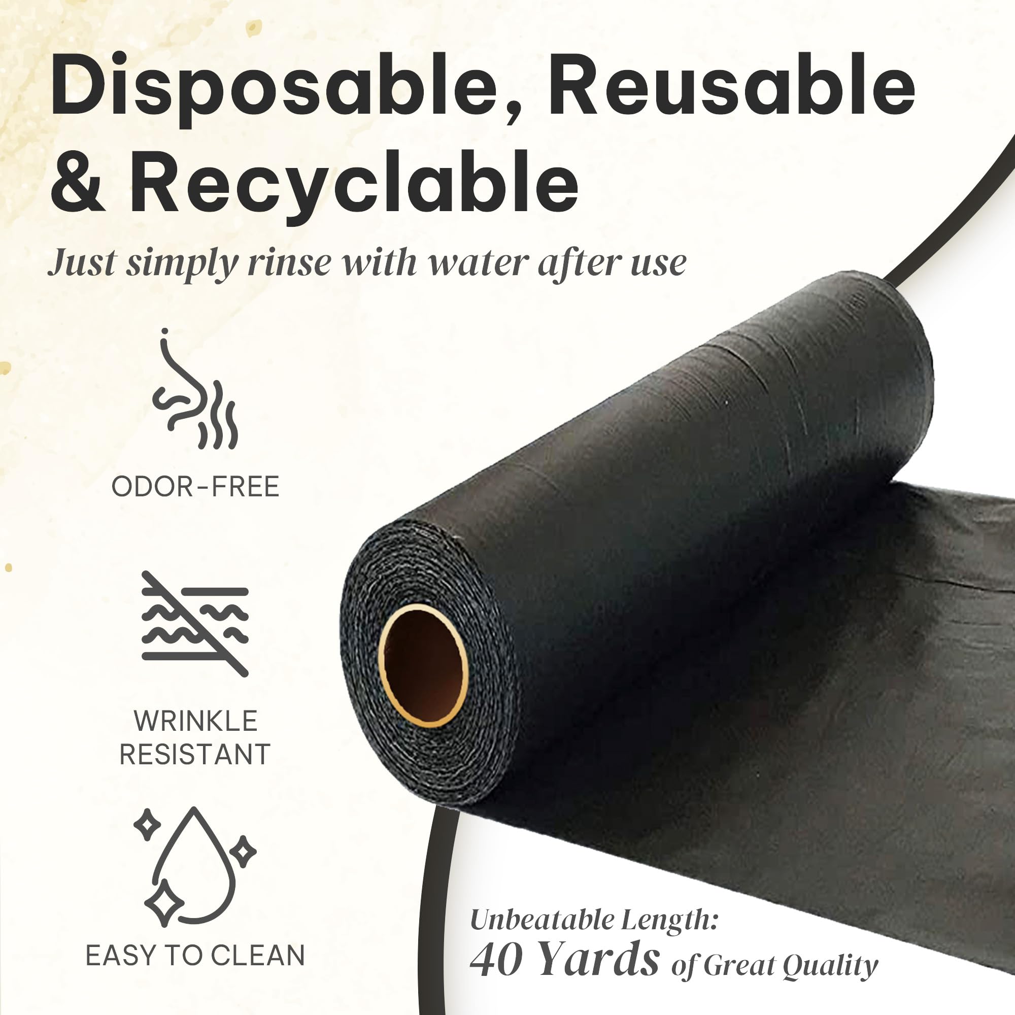 Disposable Plastic Table Cover Roll with Self-Cutter - 54